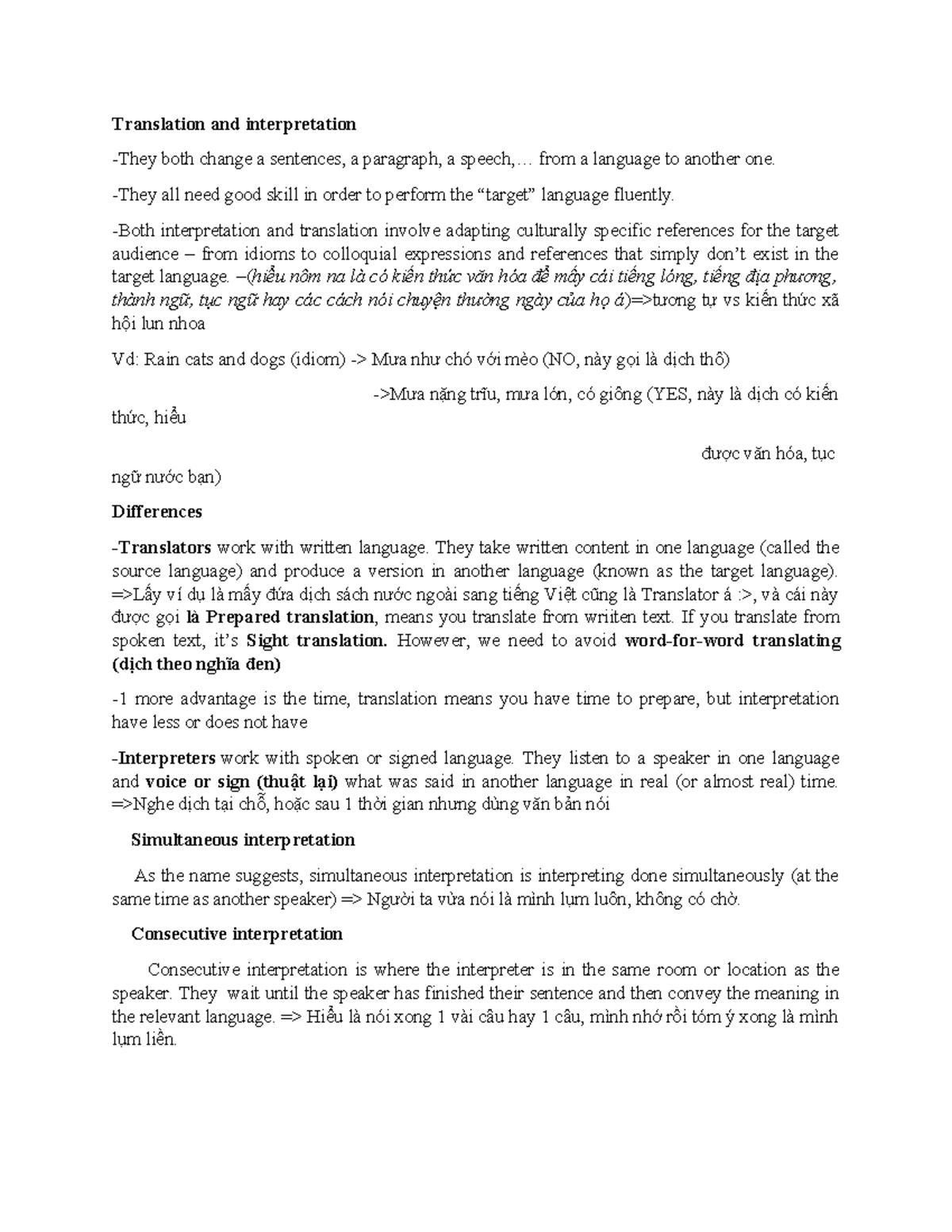 Translation and Interpretation: Key Differences and Cultural Adaptation ...
