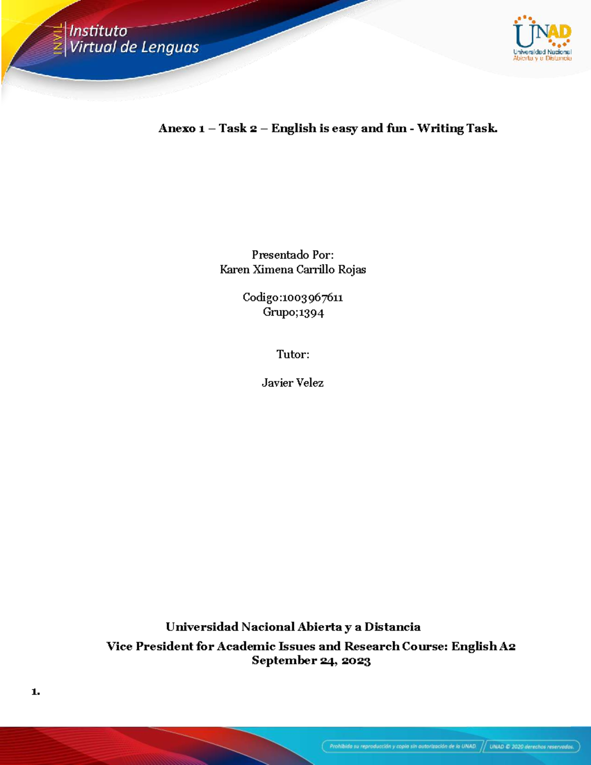 Anexo 1 Task 2 English A2 Writing Task Fun With Past Tenses Studocu