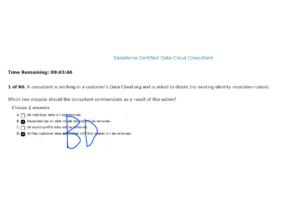 Salesforce Certified Data Cloud Consultant Quiz Set-2 - Studocu