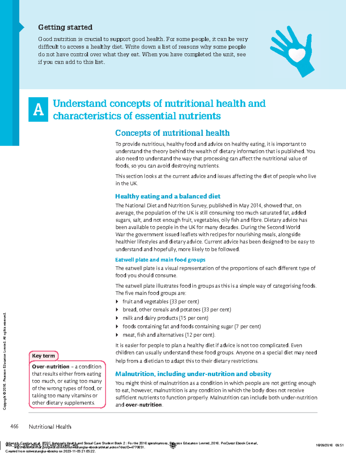BTEC Nationals HSC Unit 19: Nutritional Health Concepts and Essentials ...