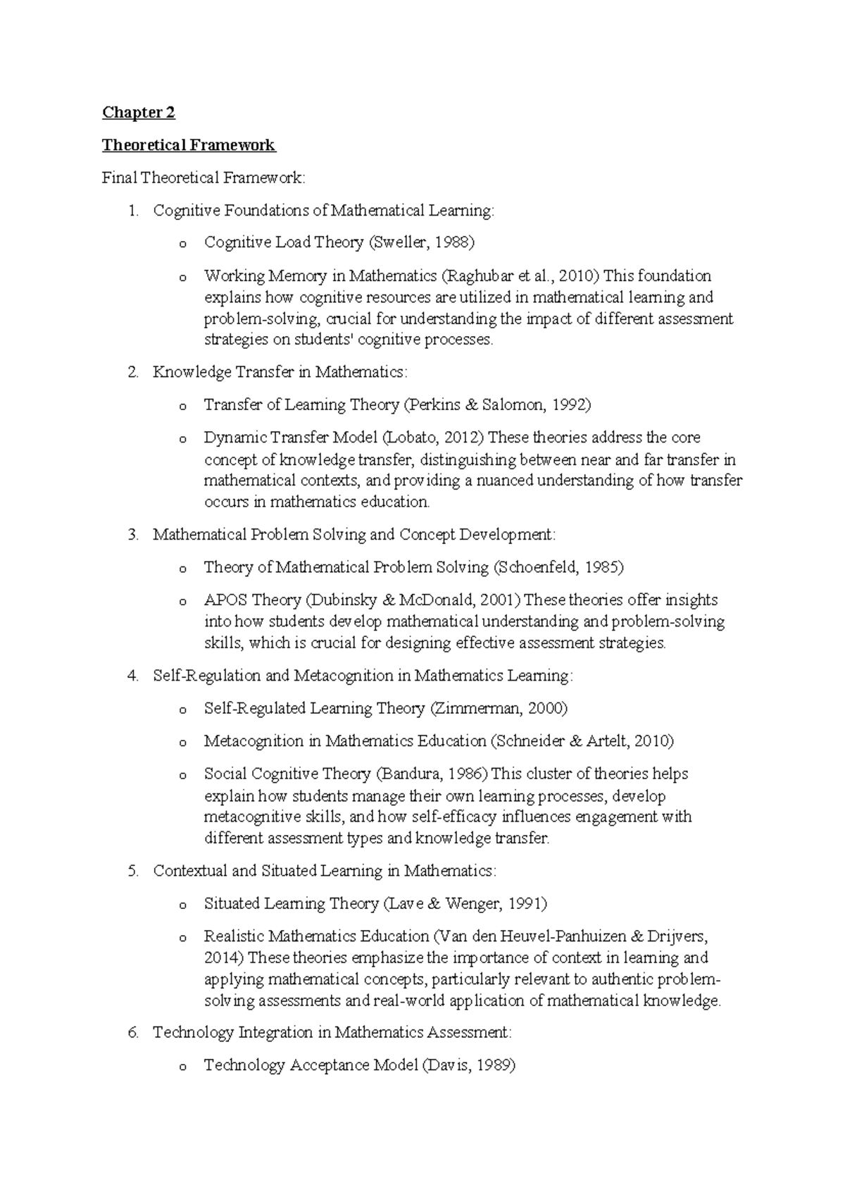 Chapter 2: Theoretical Framework for Innovative Assessment in Math ...
