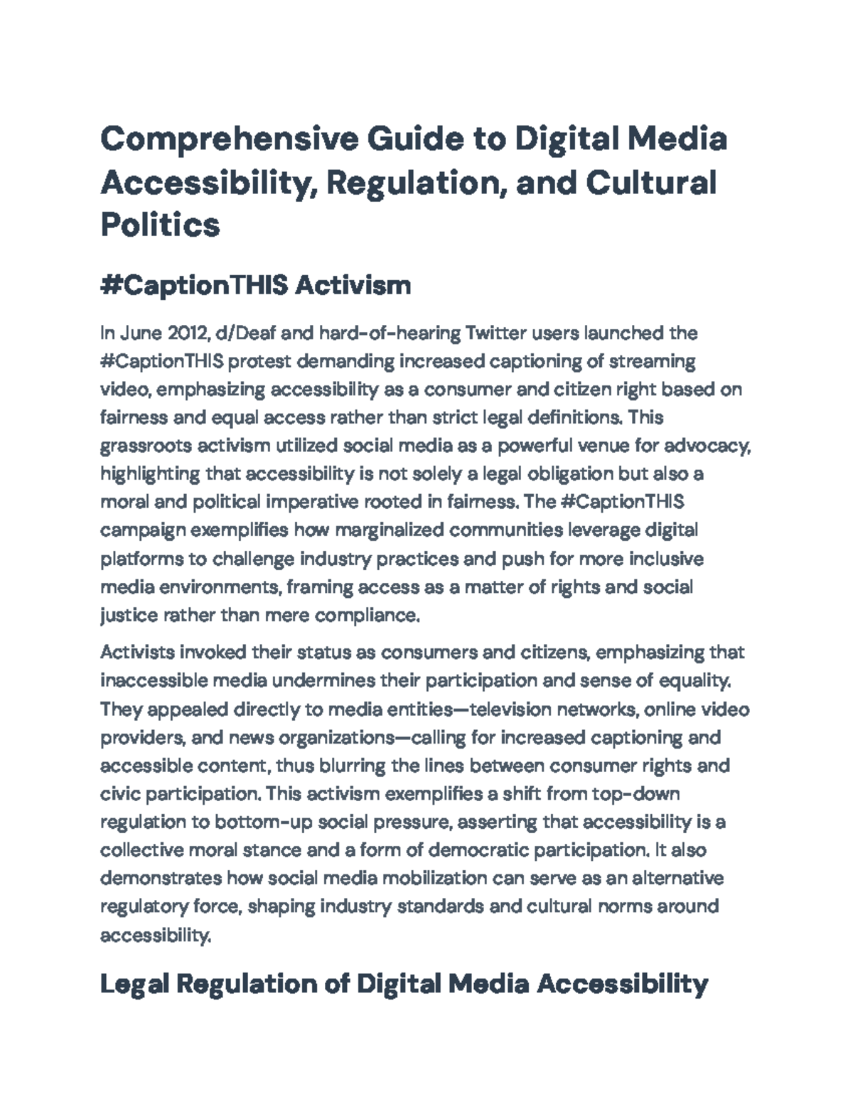 Comprehensive Guide to Digital Media Accessibility and Cultural ...