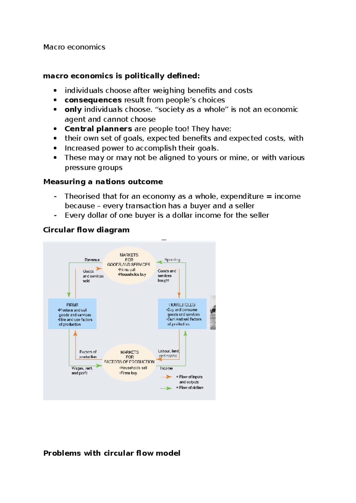 Macro Economics (ECO 101) Week 9: Key Concepts and Insights - Studocu
