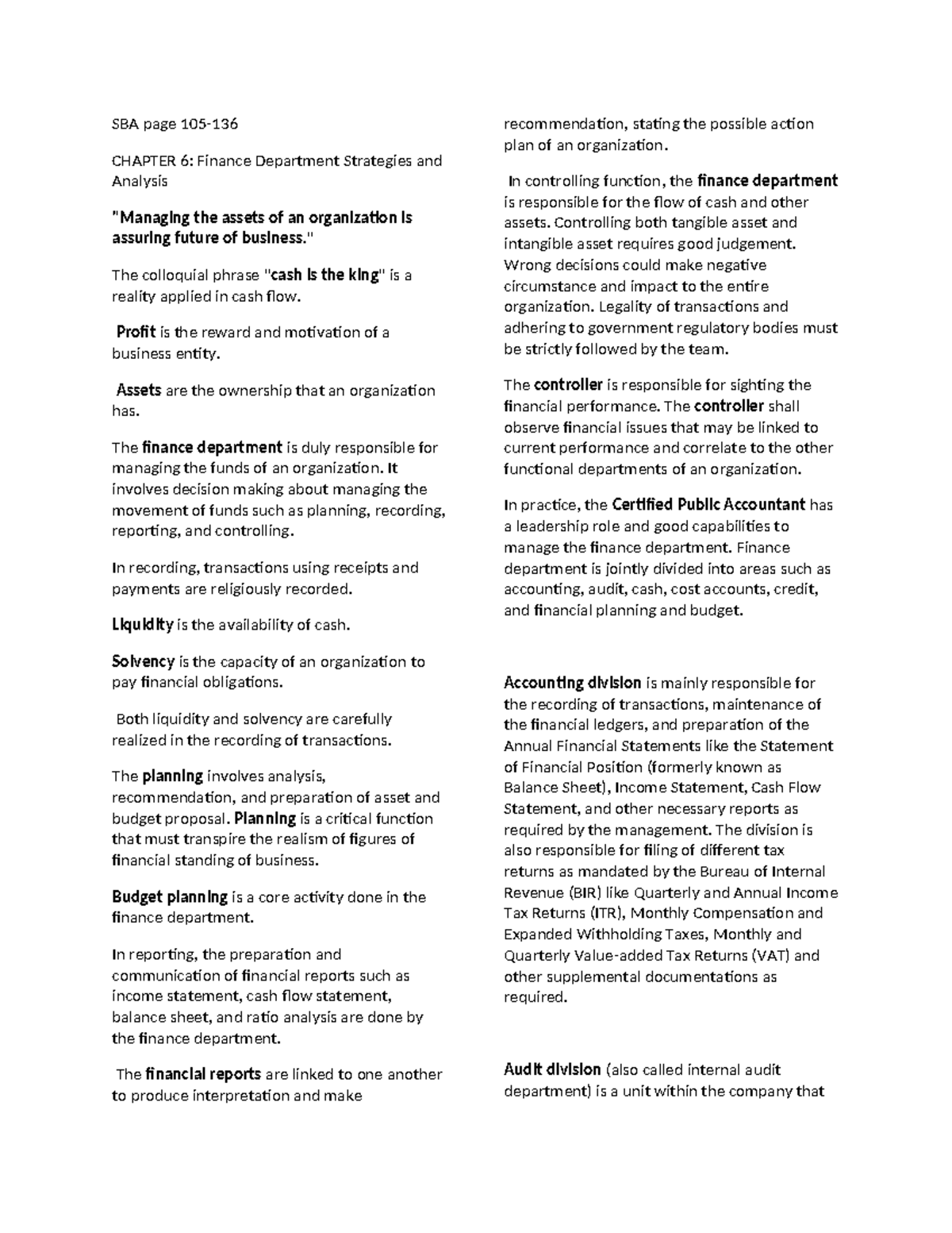 SBA page 105 136 - Reviewer in Strategic Business Analysis - SBA page ...