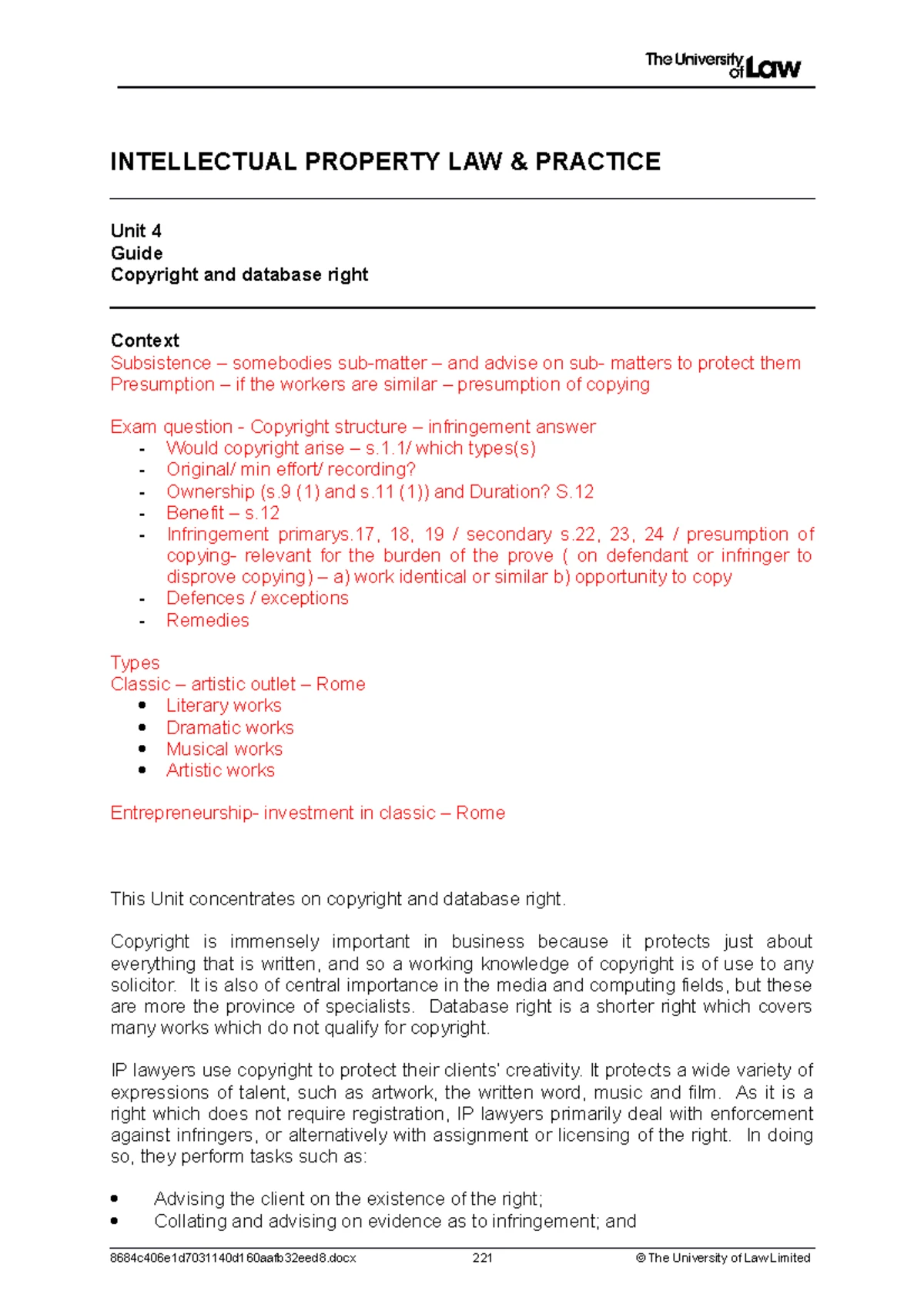 Imm WS 4 - secondary work - IMMIGRATION LAW AND PRACTICE UNIT 4 Guide ...