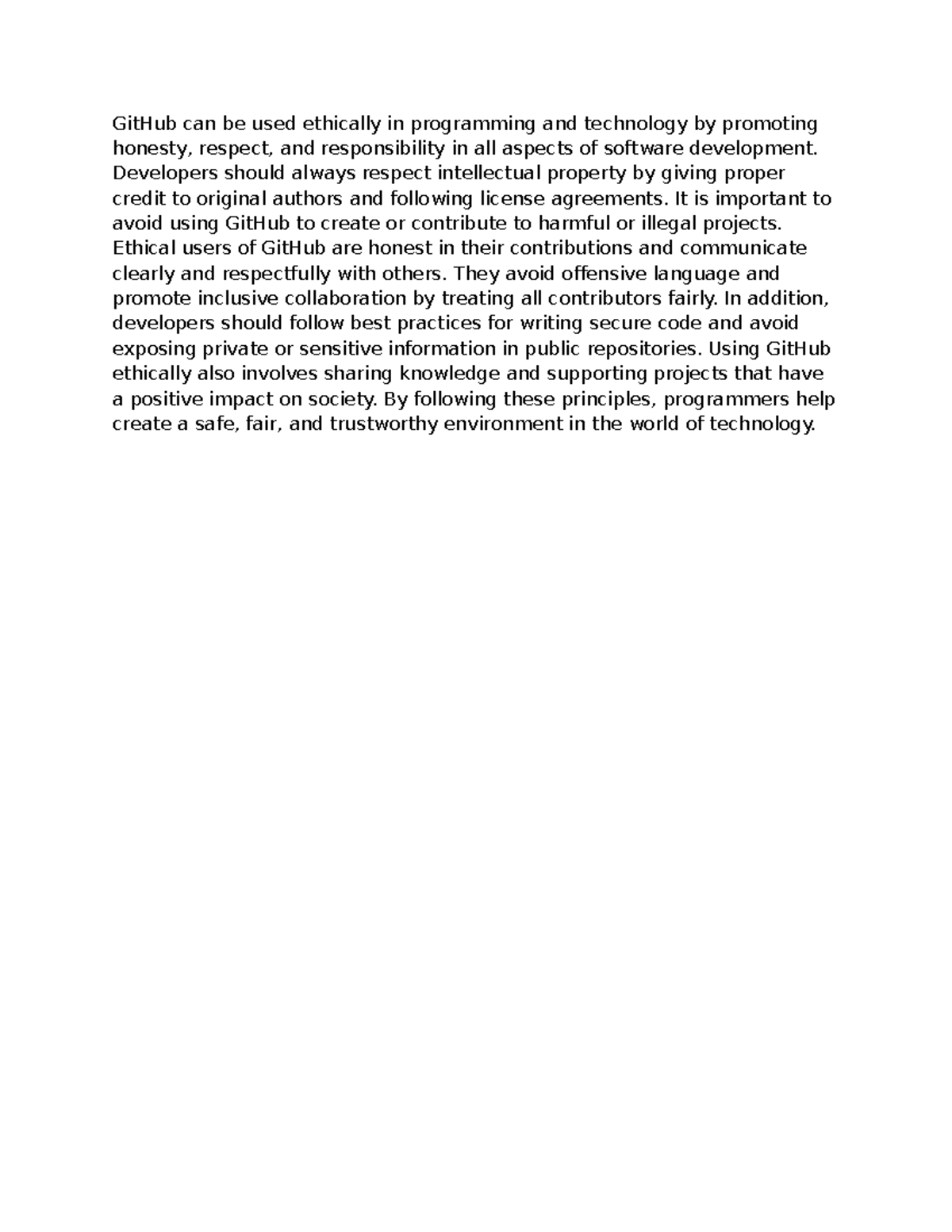 Sh - Phase 3 Summary: Ethical Use of GitHub in Software Development ...