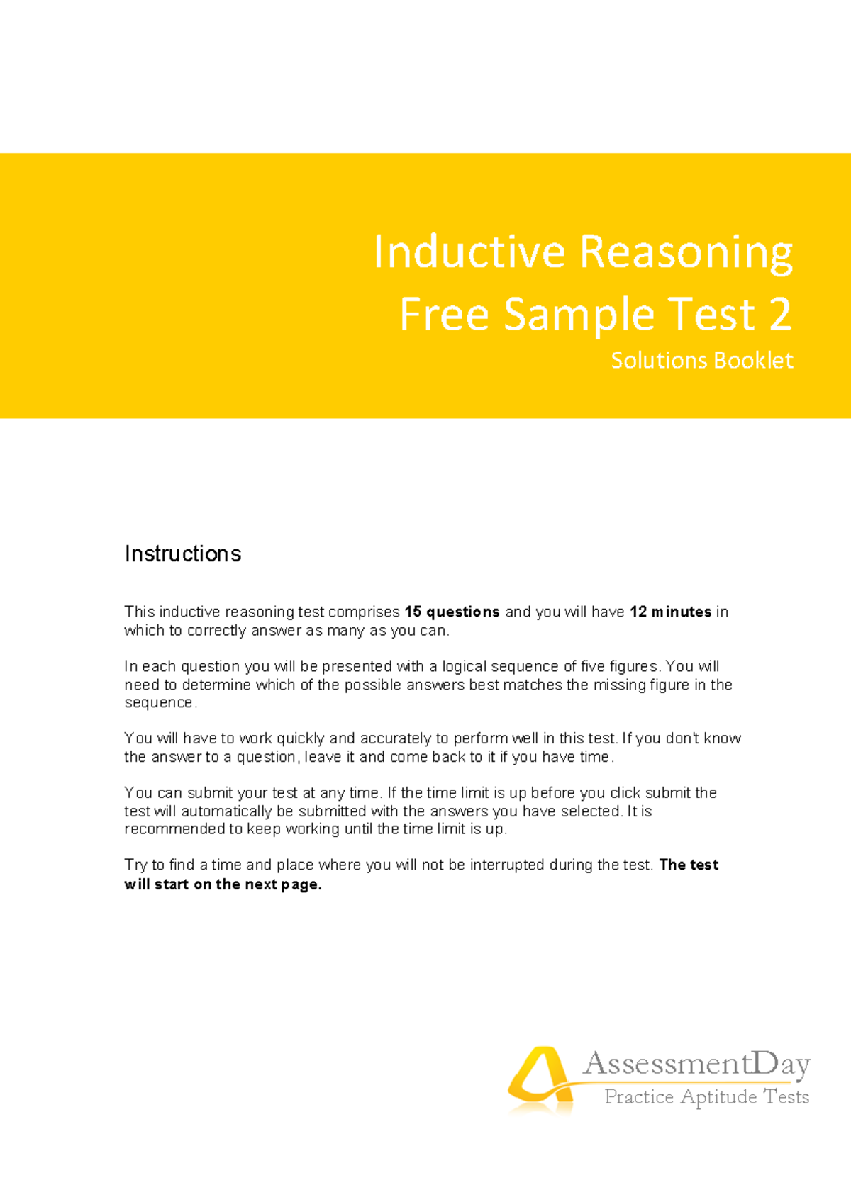 Inductive Reasoning Test 2 Solutions Guide - Studocu
