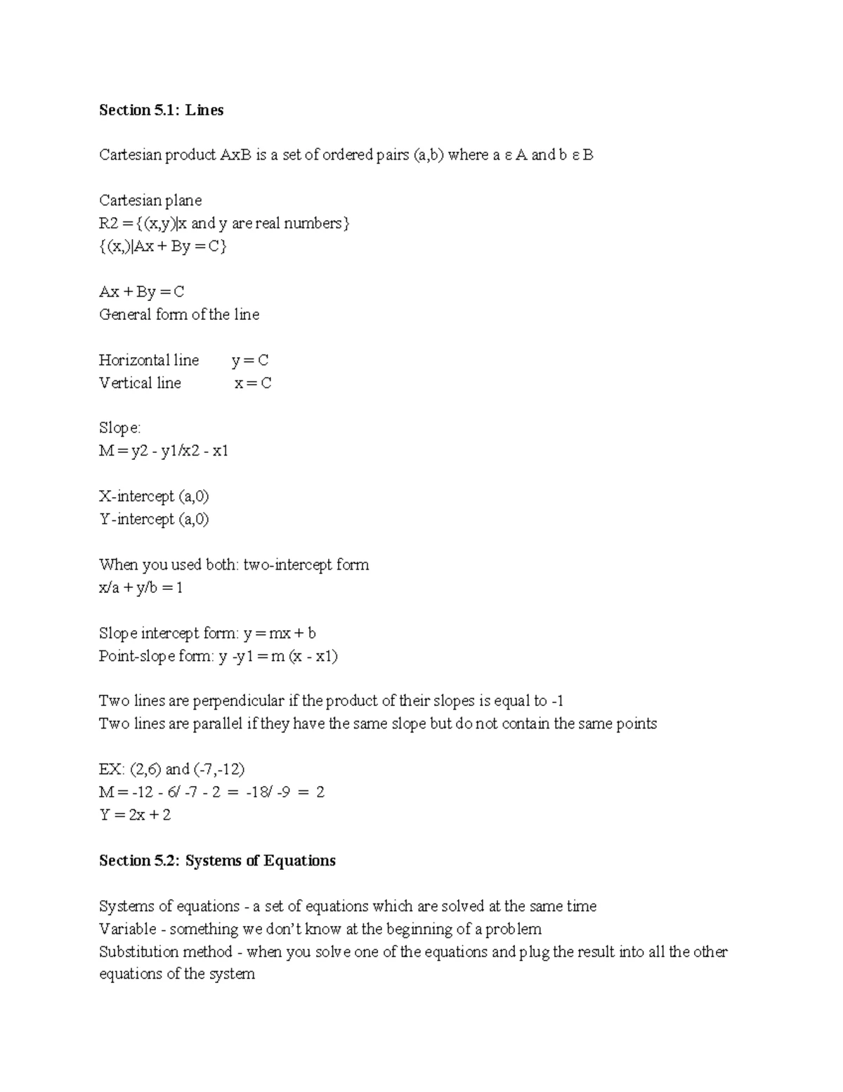 Finite Chapter 6 Notes - Section 6: Matrix Arithmetic Square matrix ...