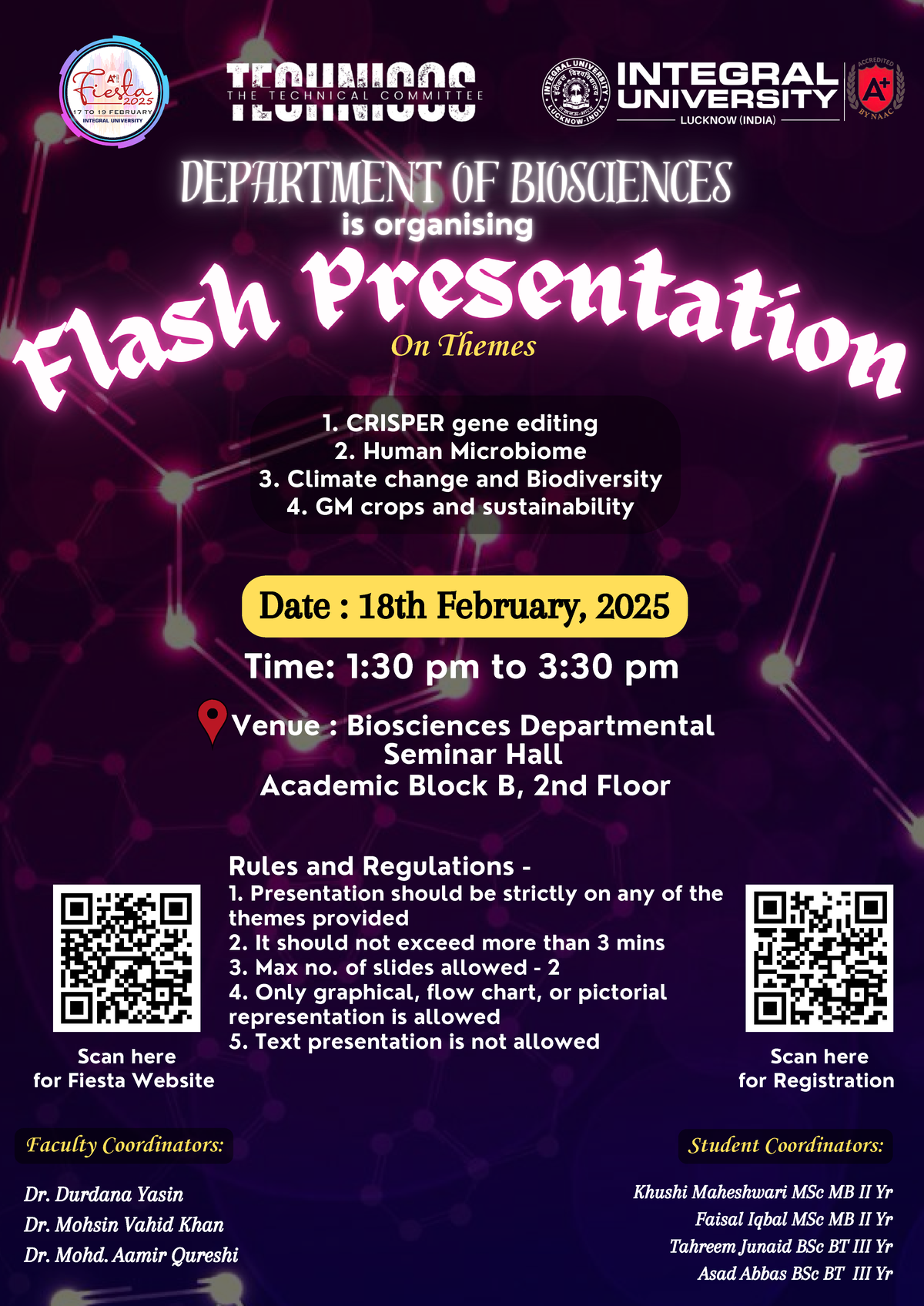 Flash Presentation Themes (A3) - 18th Feb 2025, Biosciences Dept. - Studocu