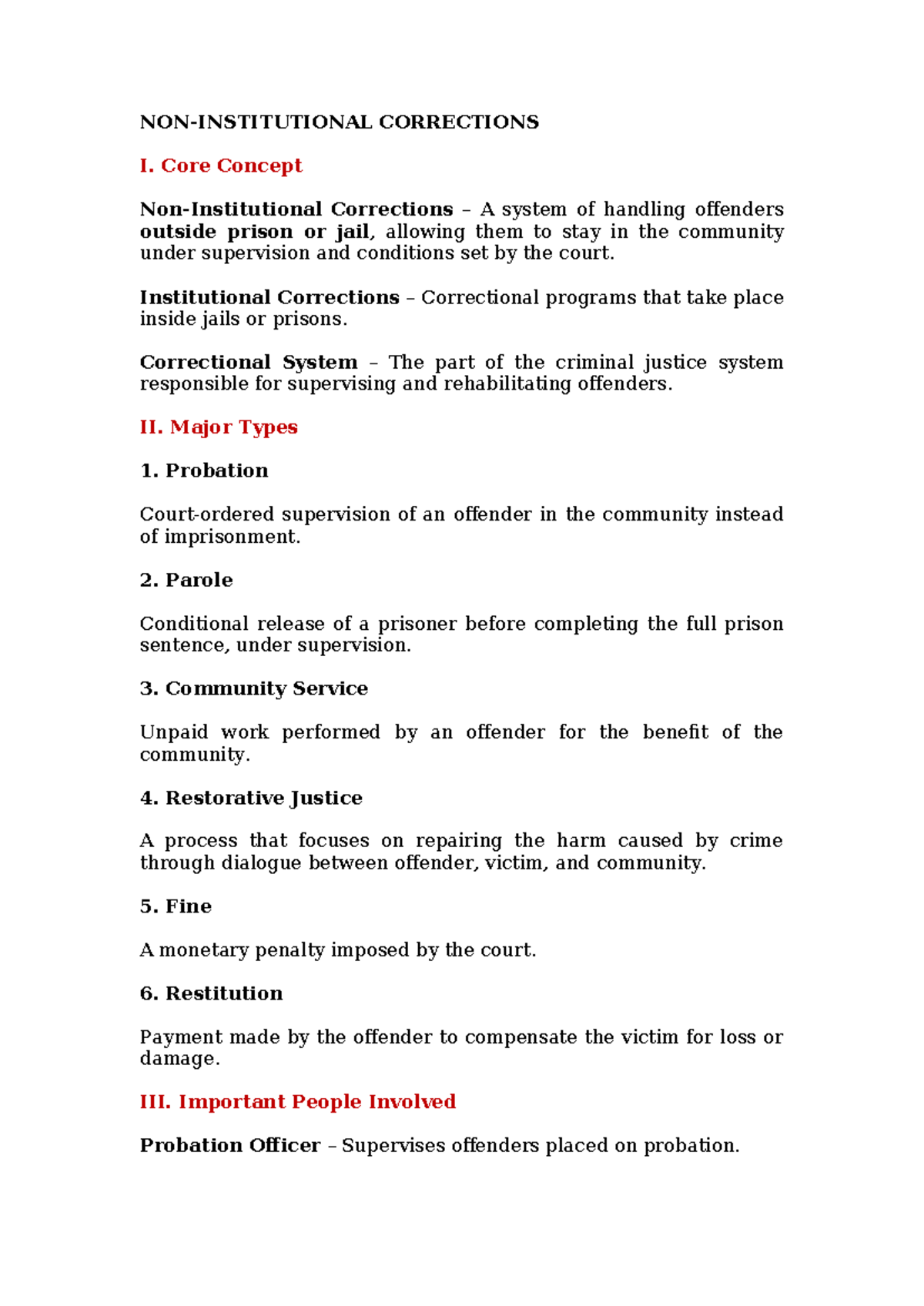 Corrections Overview and Key Concepts (CRIM) - Studocu