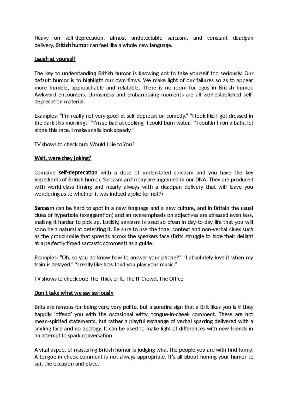 Self deprecating sarcasm examples (92) 사진