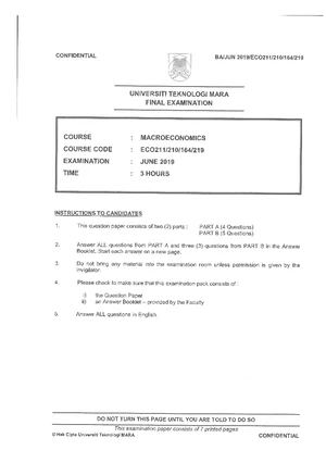 FIN242 FINAL EXAM REVISION GUIDE - UITM SEGAMAT 2019-2023 - Studocu