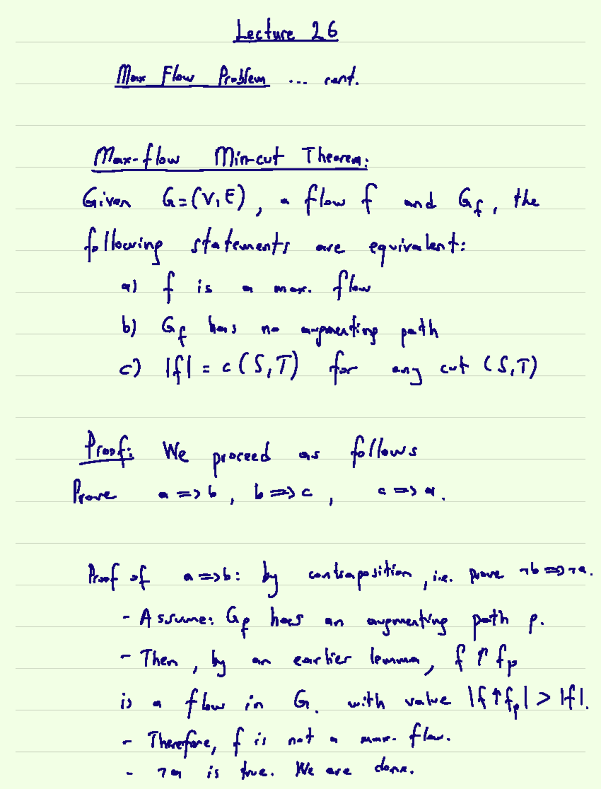 CS4349 - Sp25 Lecture 26: Max Flow Problem and Edmonds-Karp Algorithm ...
