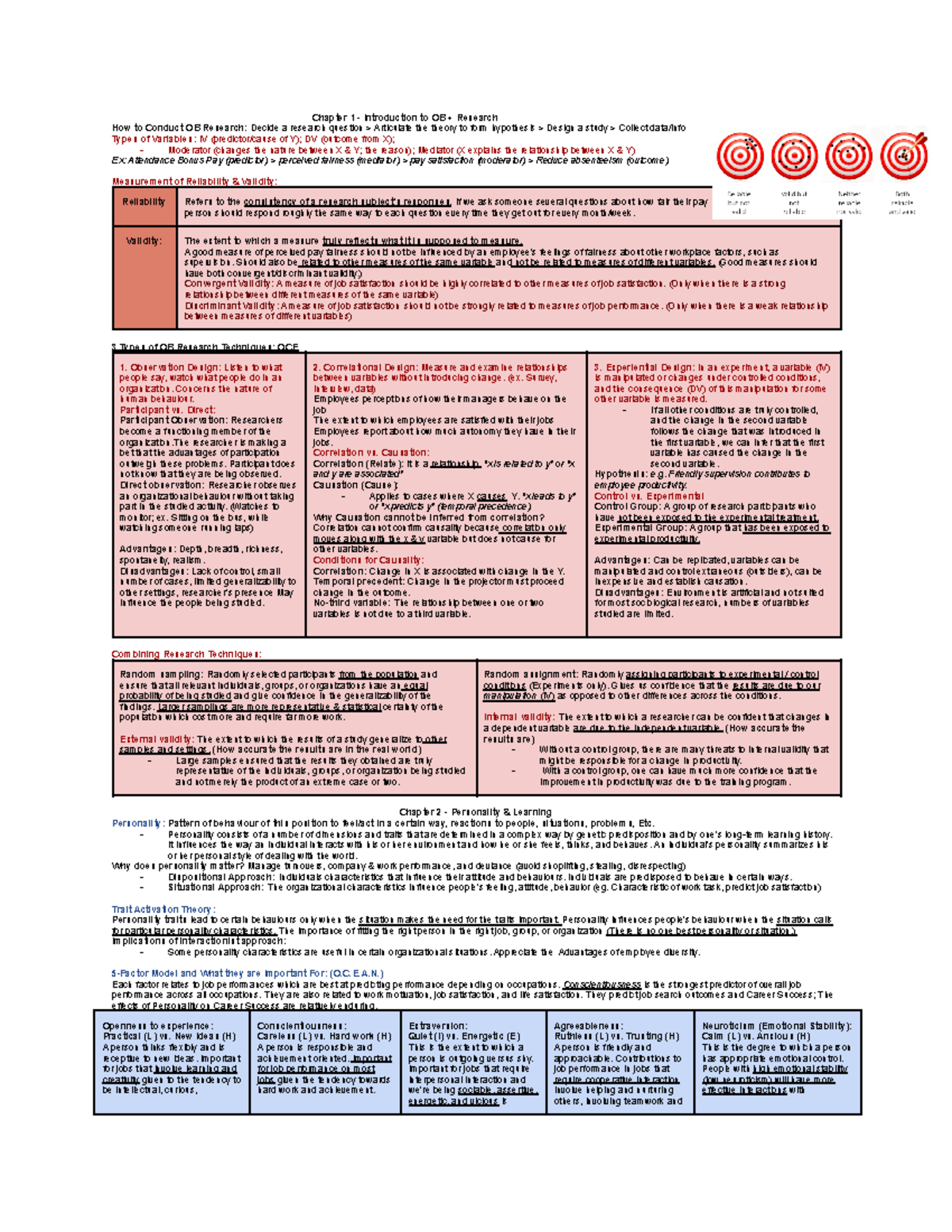 Organizational Behaviour Lecture + Textbook Notes Combined - Chapter 1 ...
