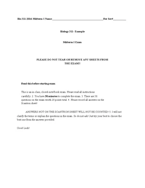 BIO 311 Final Exam Review: Key Concepts & Questions for 201x - Studocu