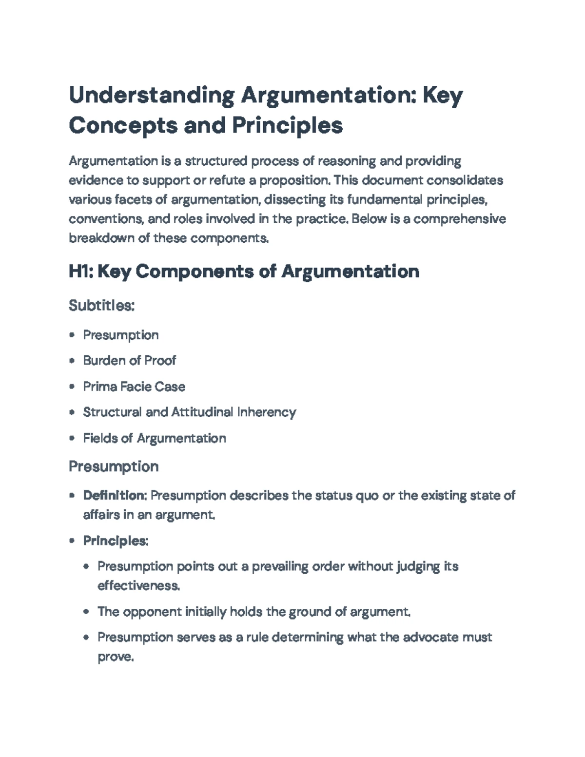 Understanding Argumentation: Key Concepts & Propositions Overview ...