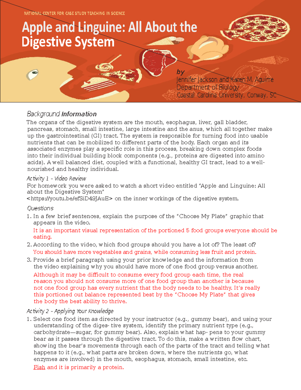 A&P 1 Case Study: Understanding the Digestive System Through 
