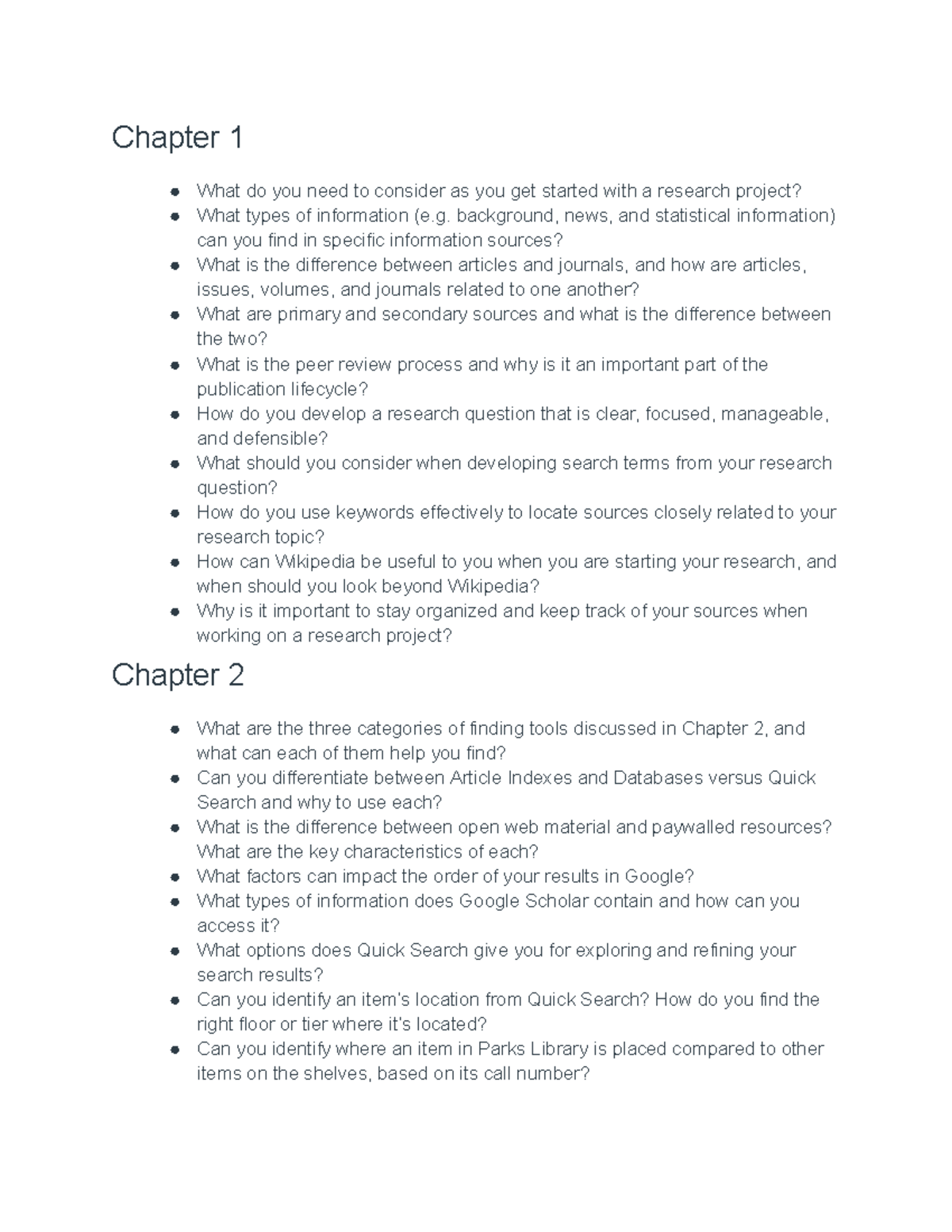 Lib 160 Final Exam Study Guide: Key Concepts and Research Techniques ...