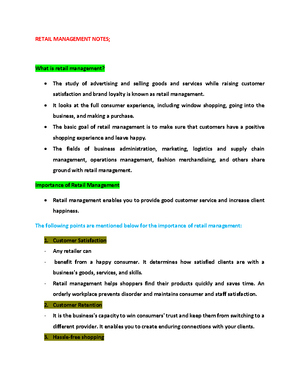 Retail Management - RETAIL MANAGEMENT NOTES: Retail Challenges ...