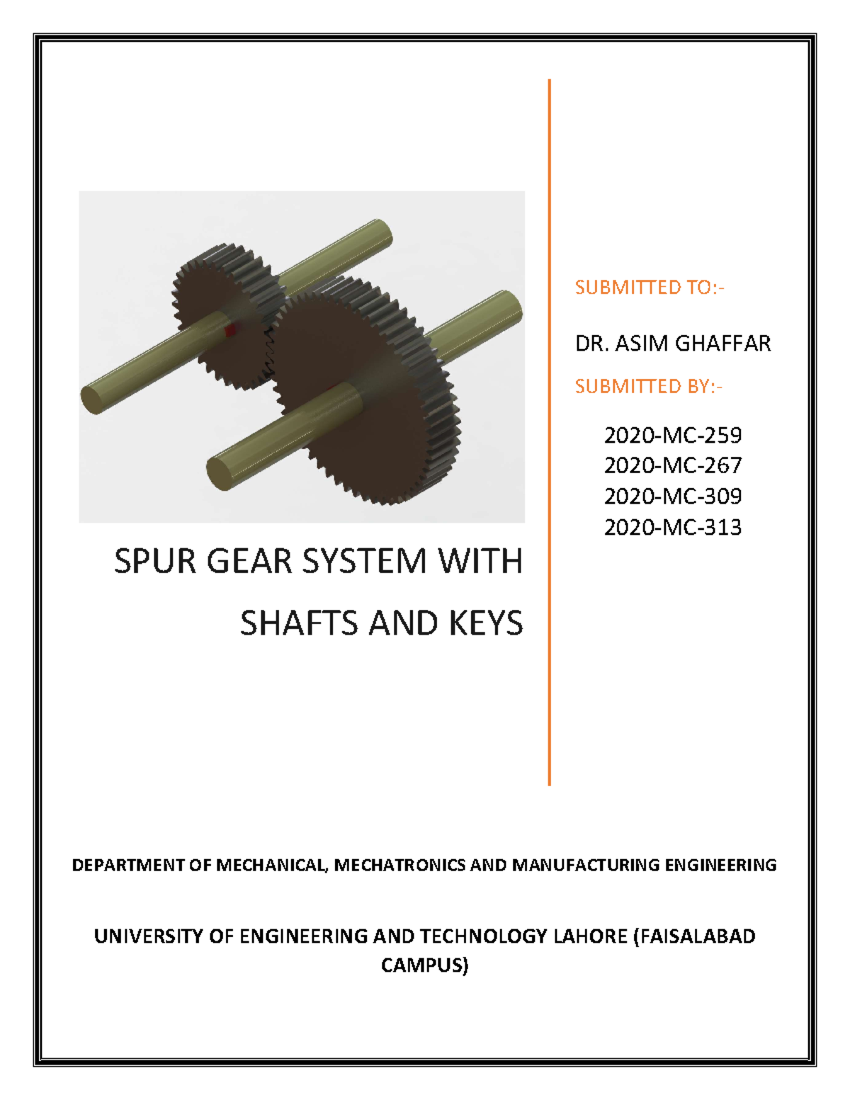 CEP | Comprehensive Study on Spur Gear Systems with Shafts and Keys ...