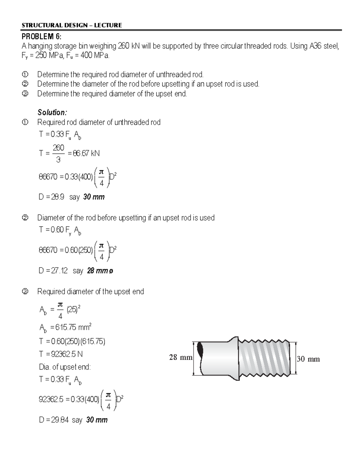 Structural Design - Lecture Notes for Engineering Analysis - Studocu