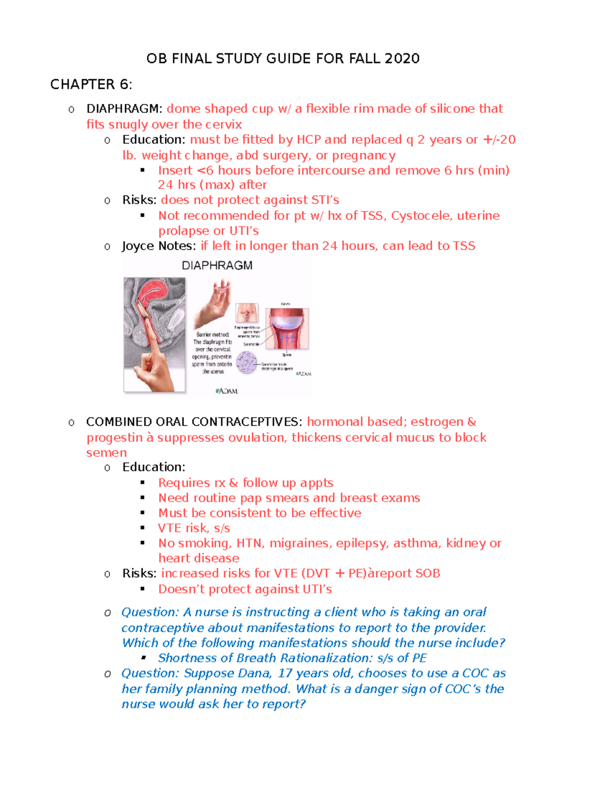 OB FINAL EXAM STUDY GUIDE FOR FALL 2020: KEY CONCEPTS AND NOTES - Studocu