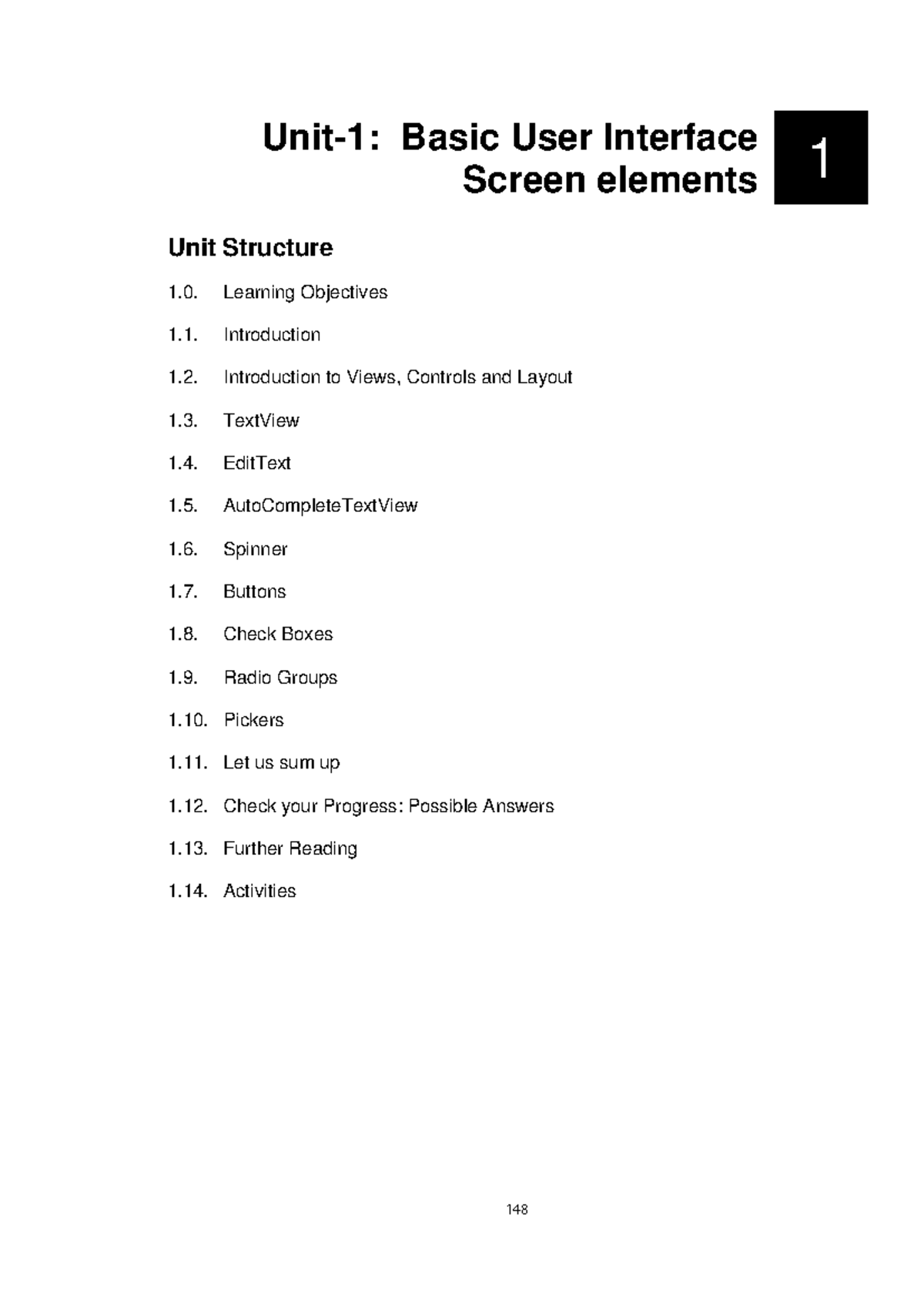 U4-User Interface Screen elements - Unit-1: Basic User Interface Screen ...