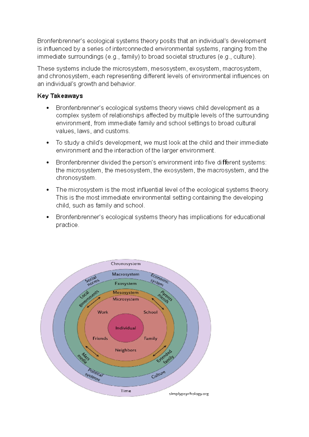Bronfenbrenner's Ecological Systems Theory: Key Notes and Insights ...