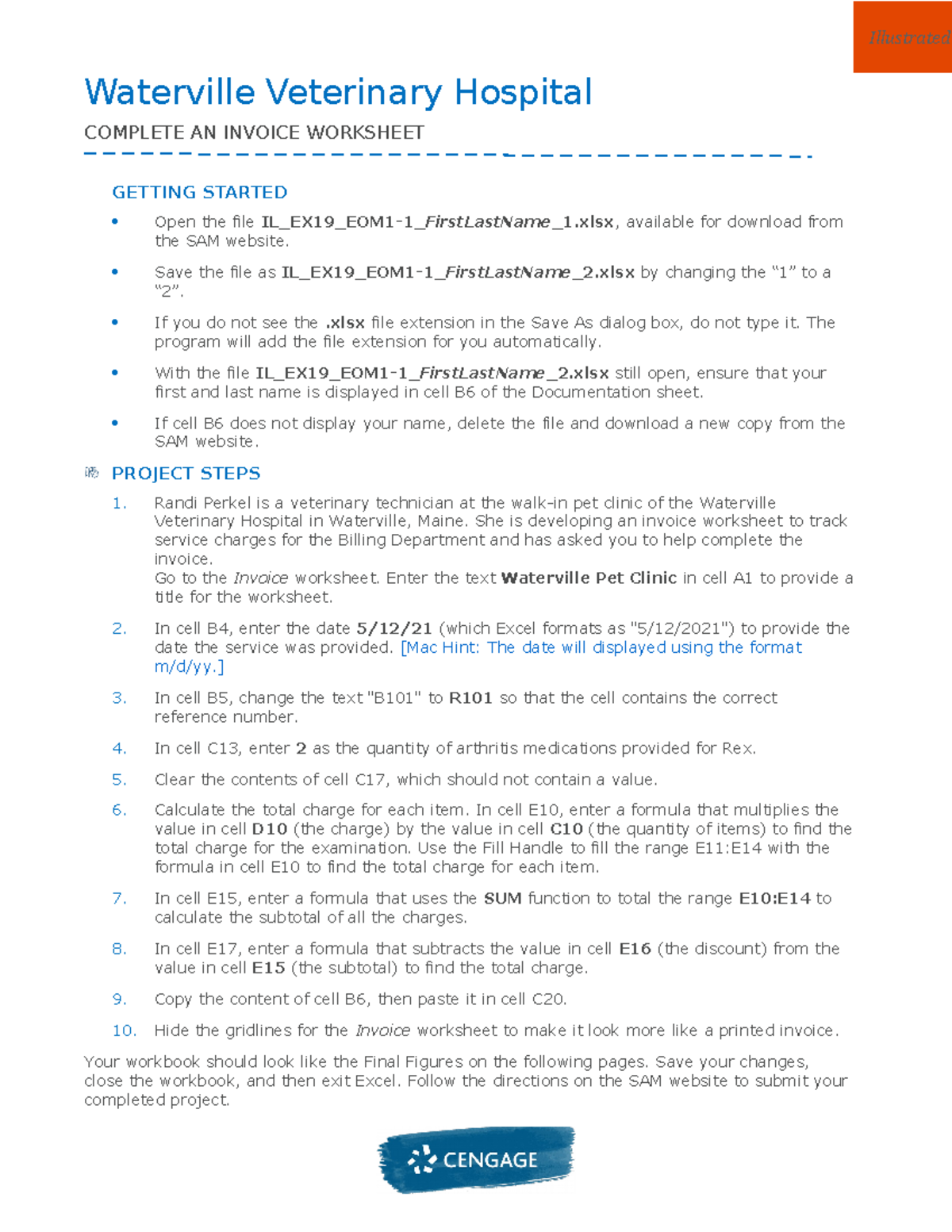 IL EX19 EOM1-1 Final Invoice Worksheet Instructions for Excel 2019 ...