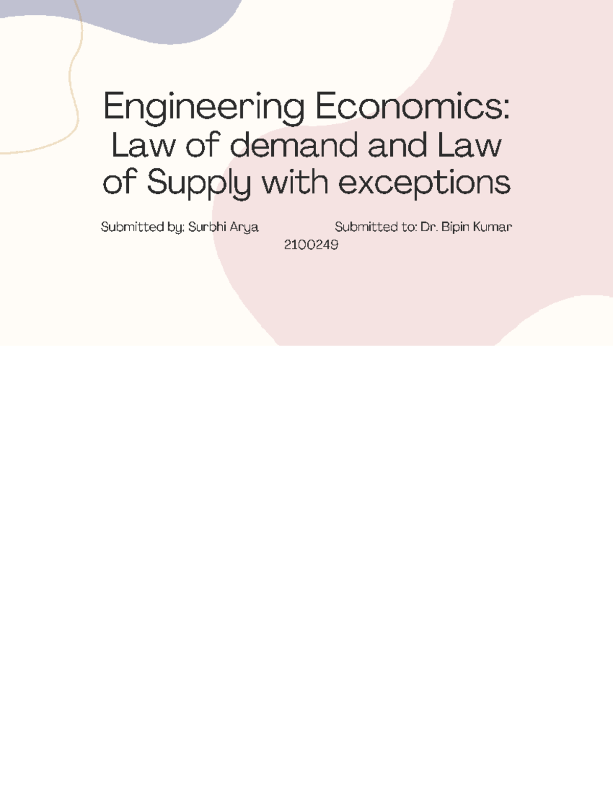 Economic unit 03 - Law of demand and law of supply with exceptions ...