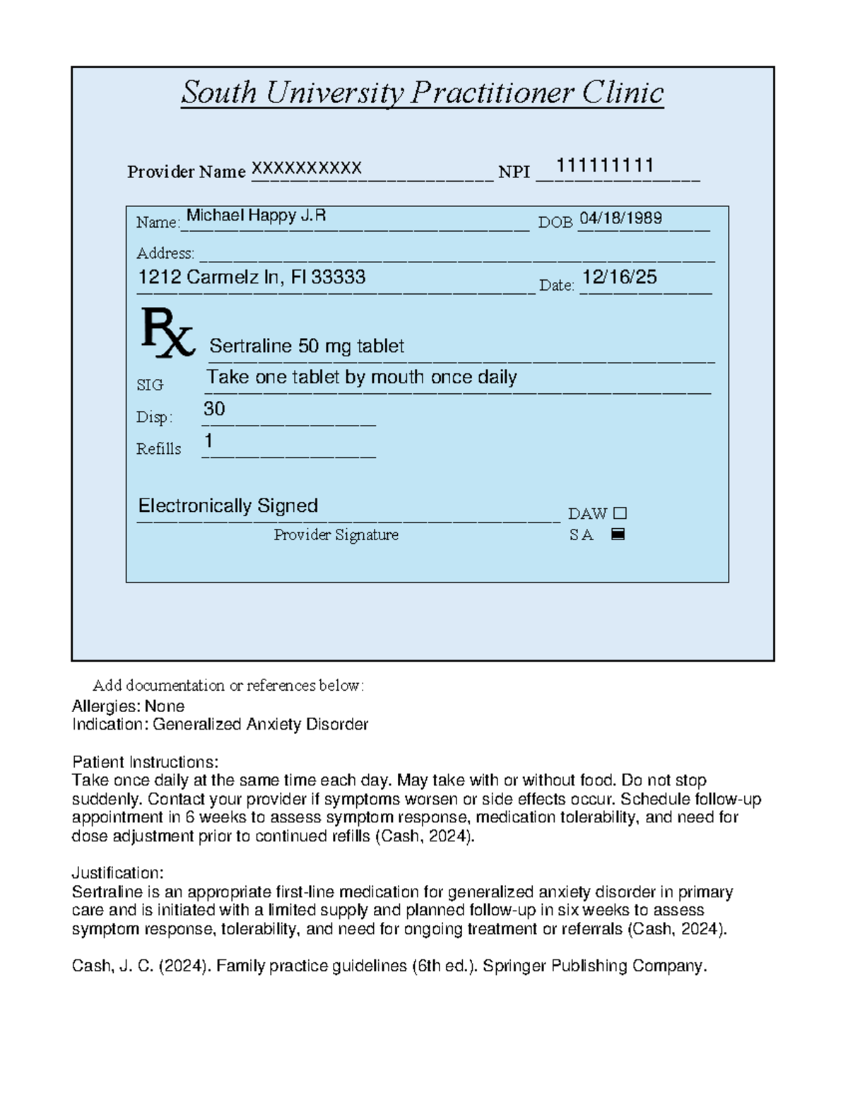 WEEK 9 Script Assignment: Sertraline Prescription Overview - Studocu