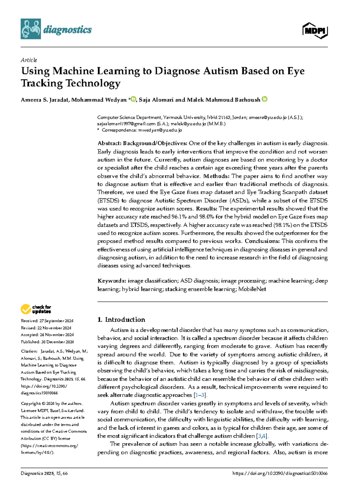 Using ML for Early Autism Diagnosis via Eye Tracking Tech (CS 2025 ...