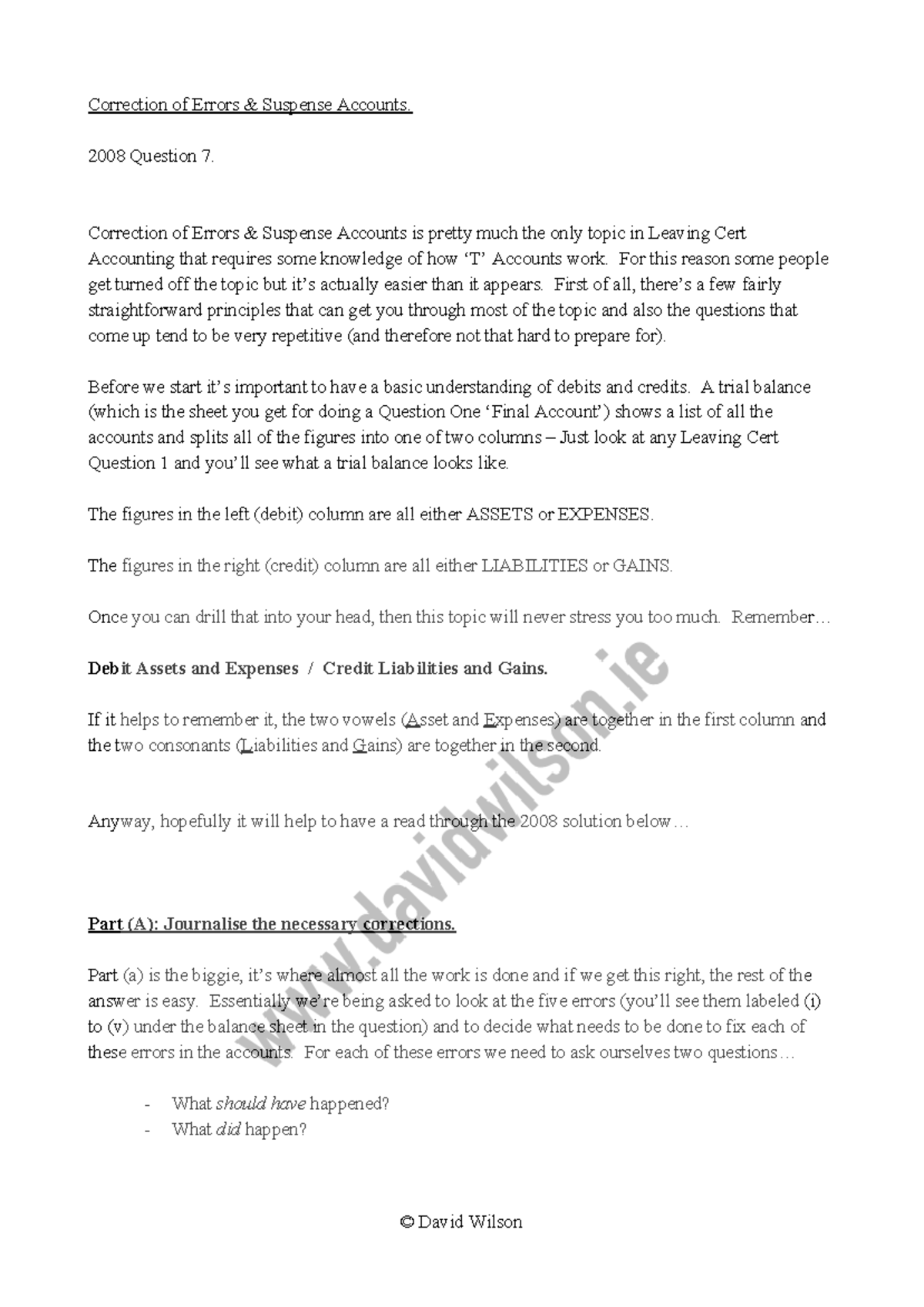 Correction of Errors-3 - 2008 Question 7. Correction of Errors ...