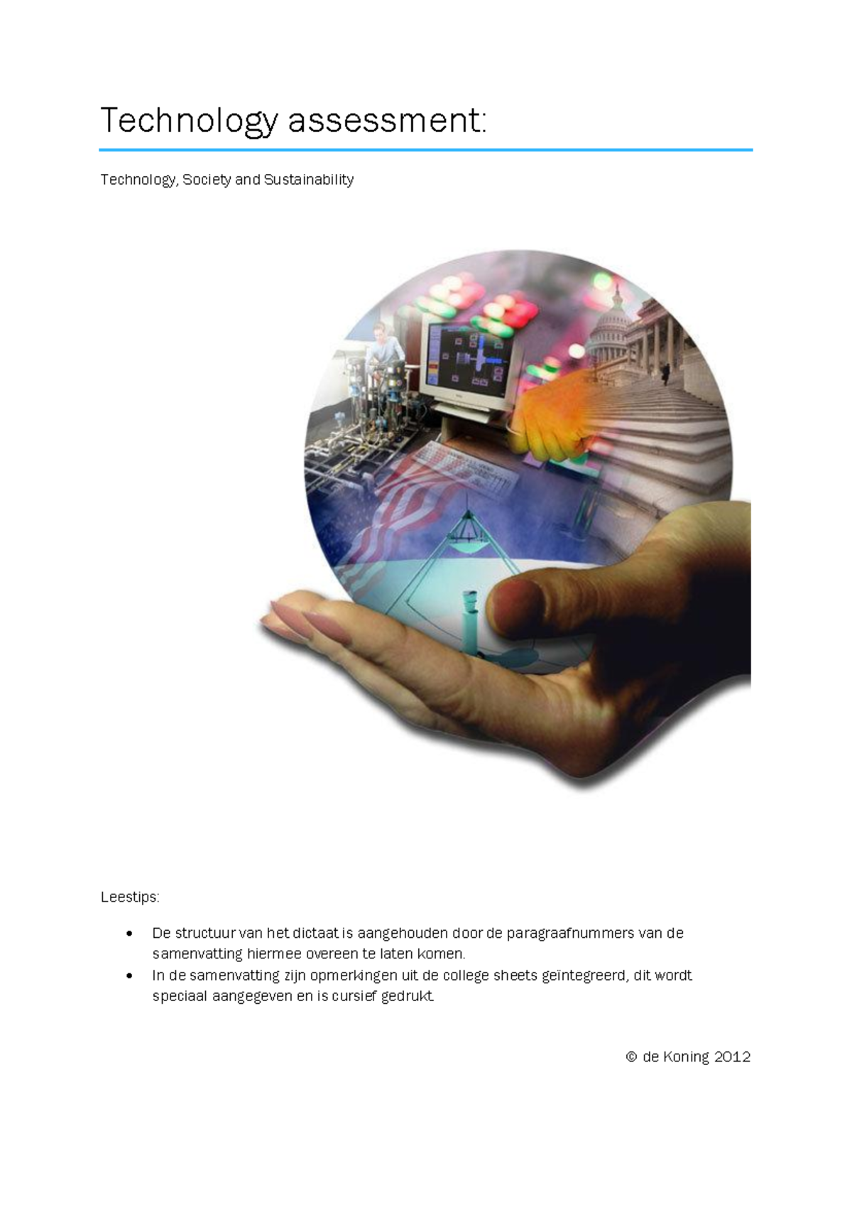 Technology Assessment Summary: Understanding Societal Impacts and ...