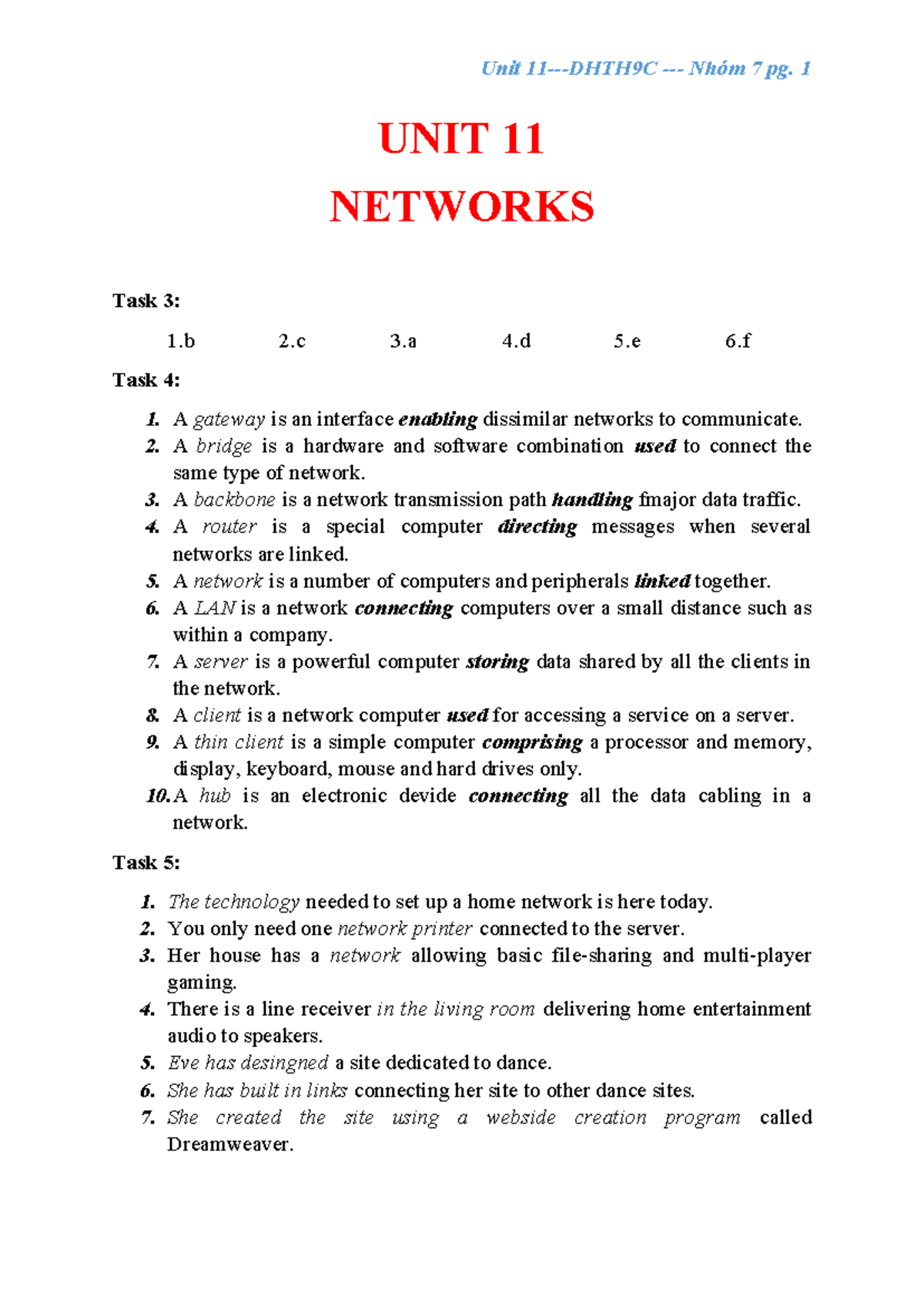 Cn2 - Unit 11: Comprehensive Overview of Networks and Their Functions ...