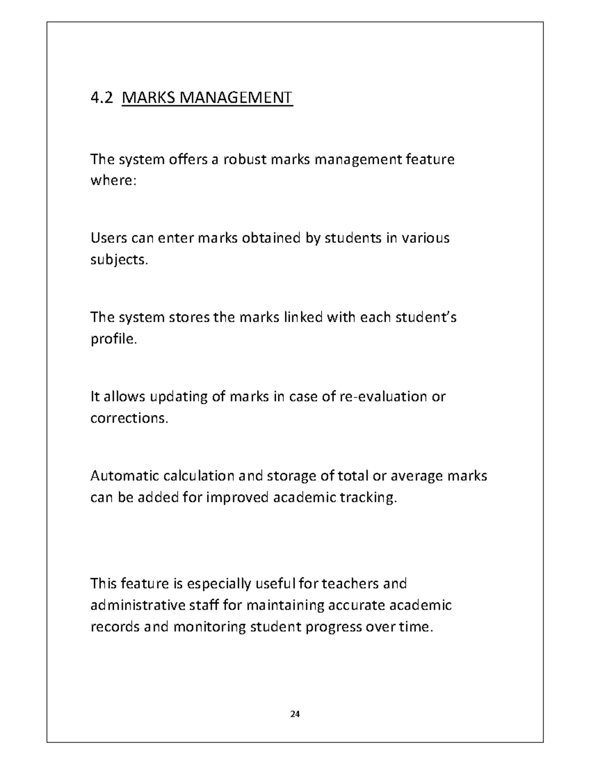 Feature 2 - Major project Student management system - 24 4 MARKS ...