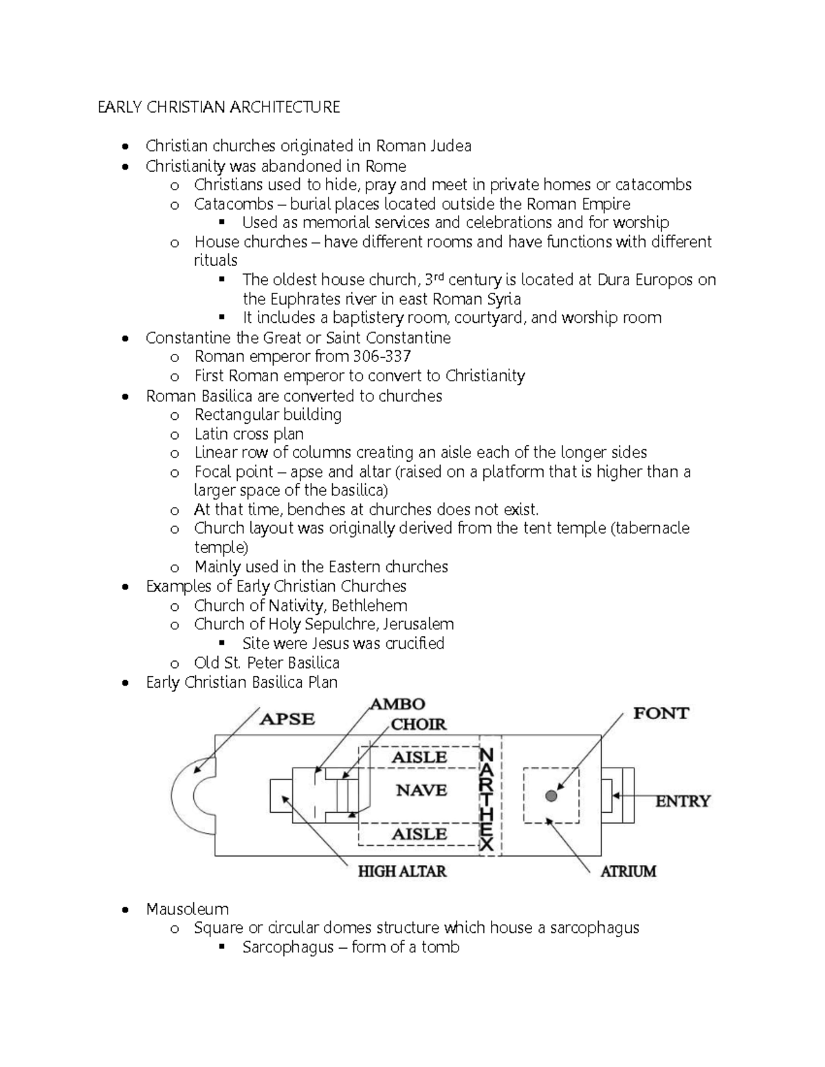 Module 6 Early Christian and Byzantine Architecture - EARLY CHRISTIAN ...