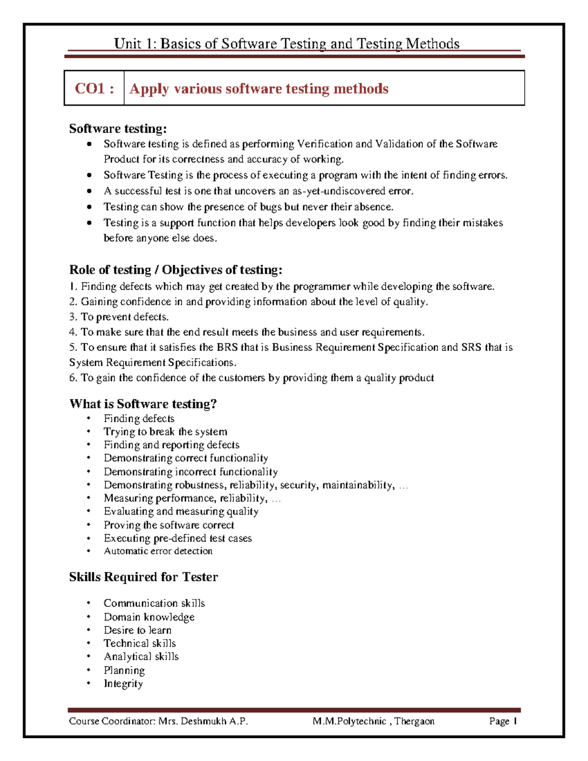 I am sharing 'unit-1-basics-of-software-testing-and-testing-methods ...