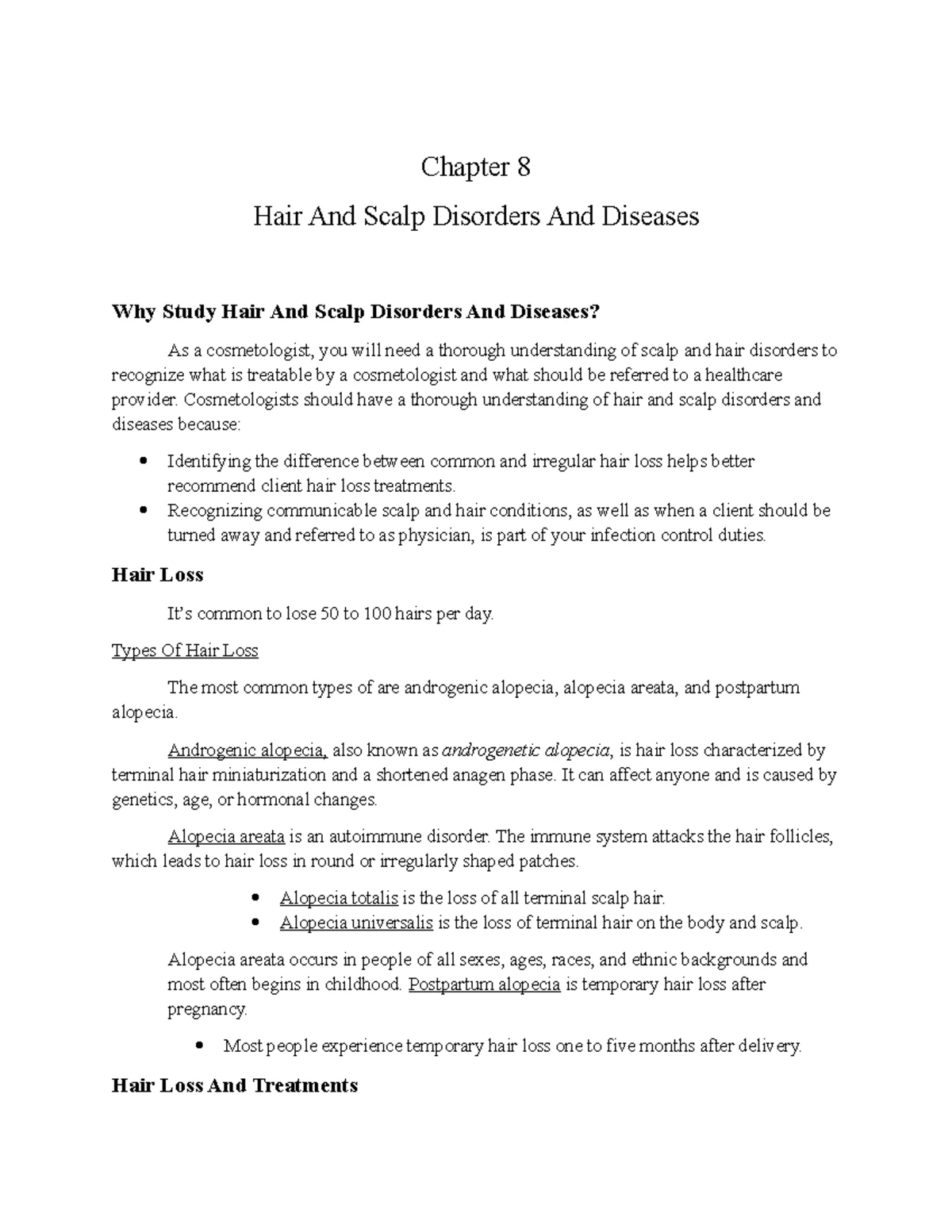 Chapter 10: Hair Service Prep Check-In Questions and Guidelines - Studocu