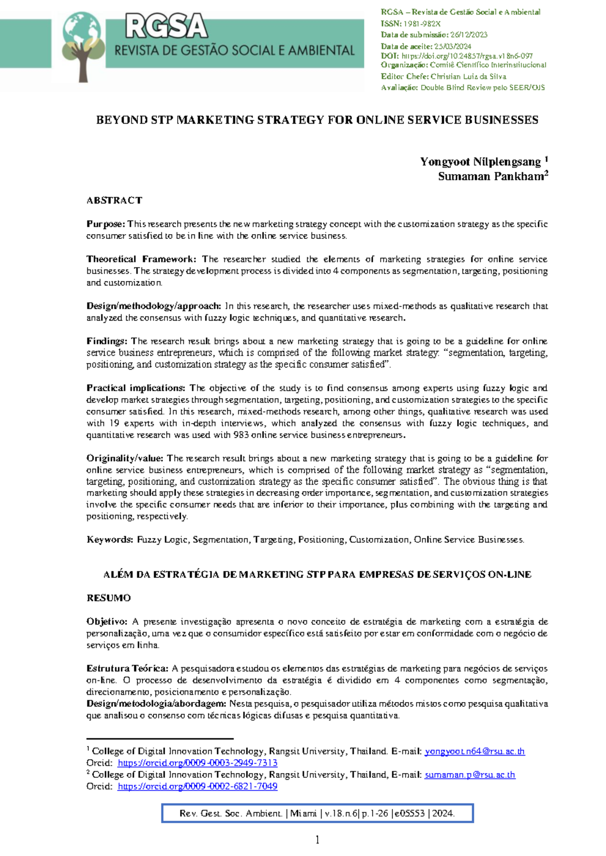 Beyond STP Marketing Strategy for Online Service Businesses (RGSA ...