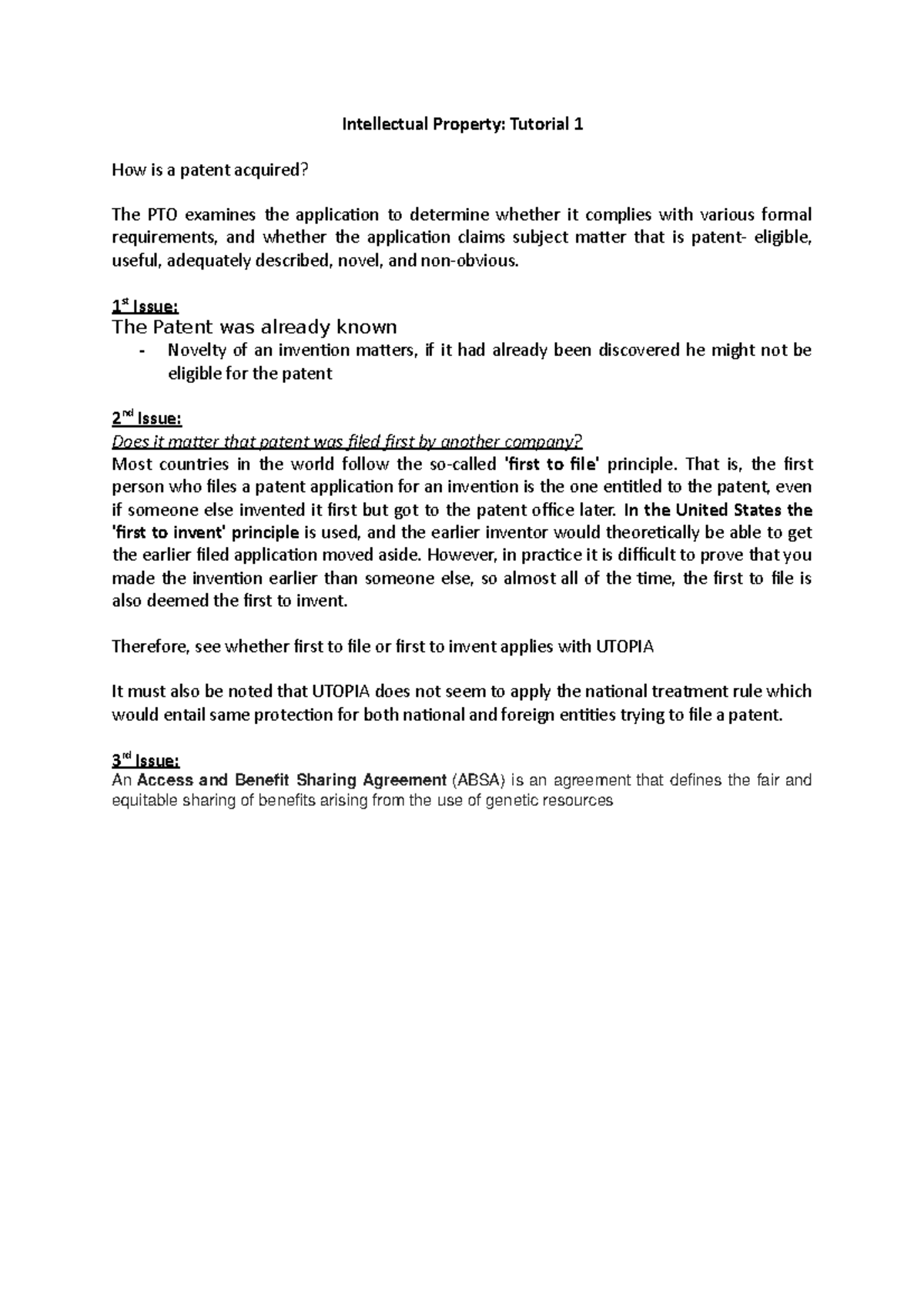 IP-Tut-1 - Week 1: Acquiring Patents and Intellectual Property Basics ...