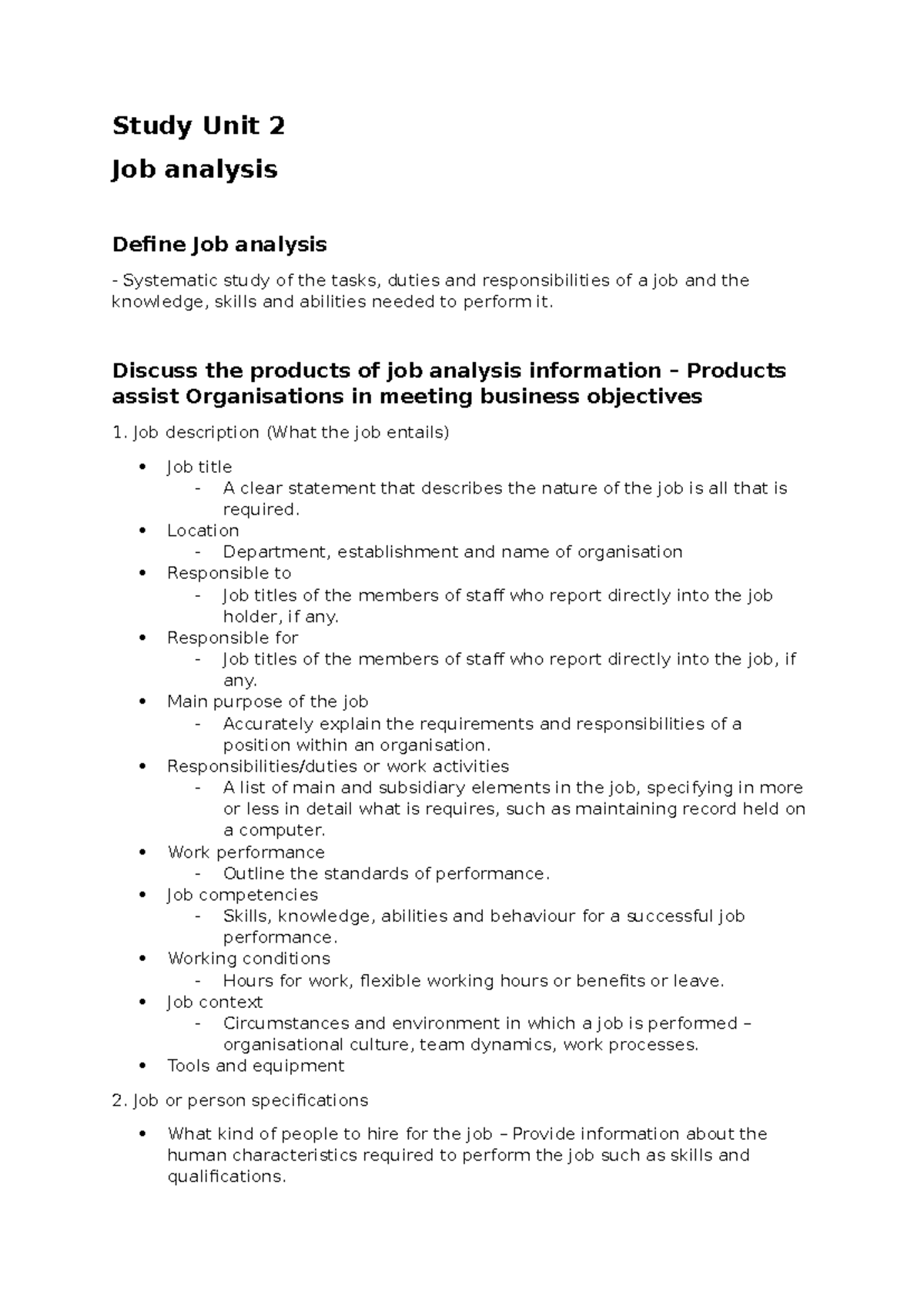 Job Analysis Techniques and Data Collection Methods in HR Management ...