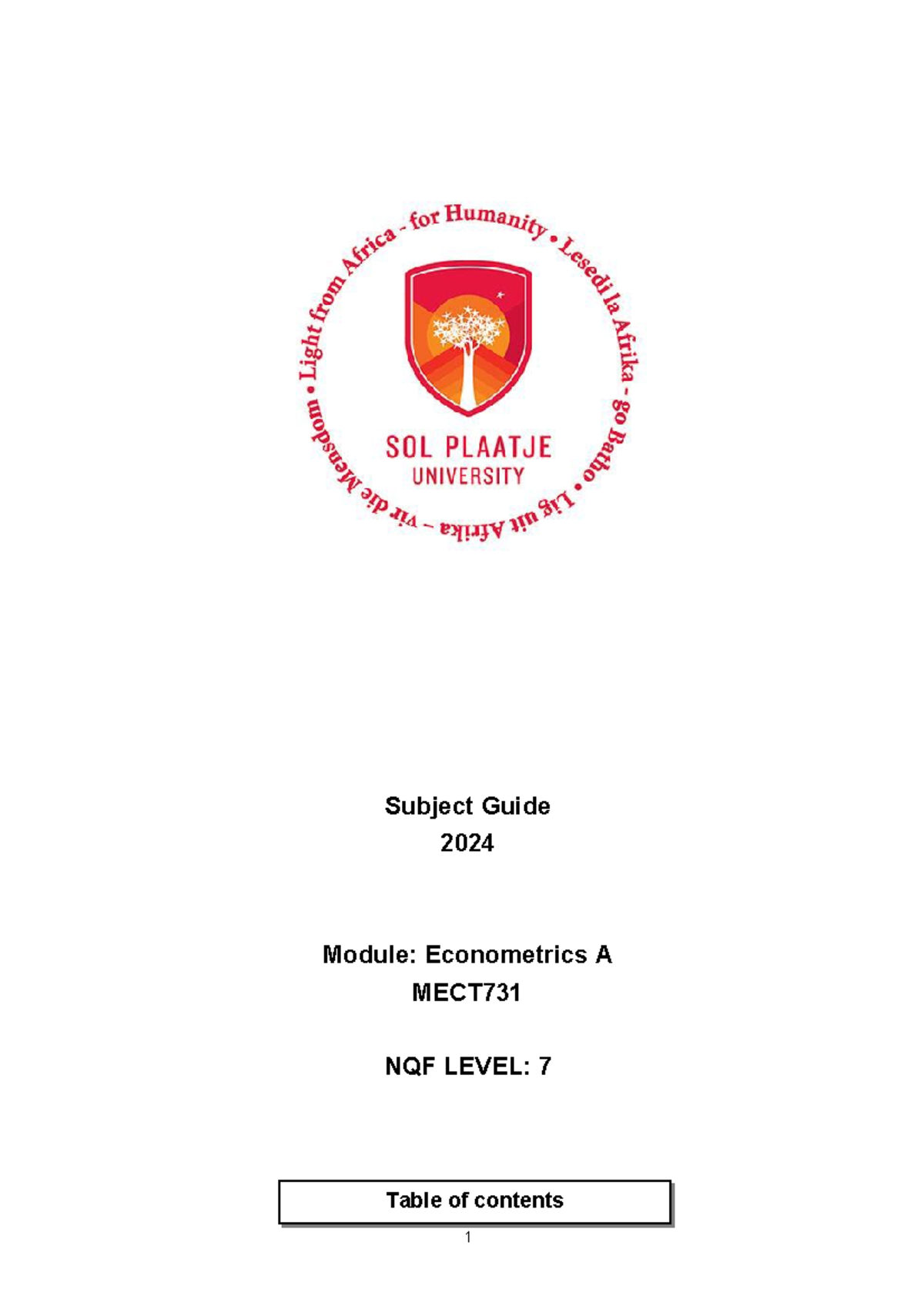 2024 Econometrics A Study Guide MECT731: Key Concepts & Resources - Studocu