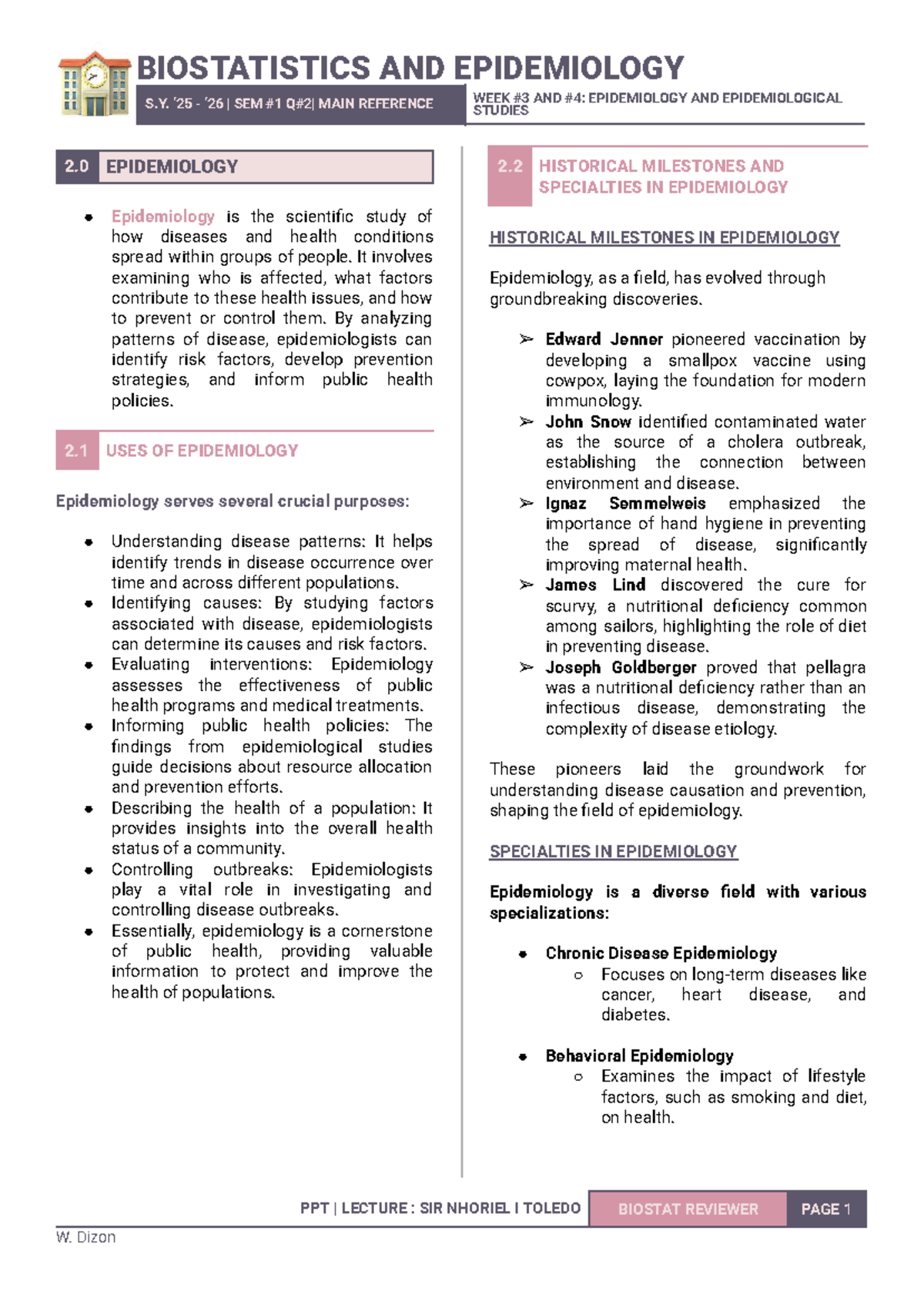 Biostatistics and Epidemiology S.Y. Sem: Comprehensive Study Notes ...