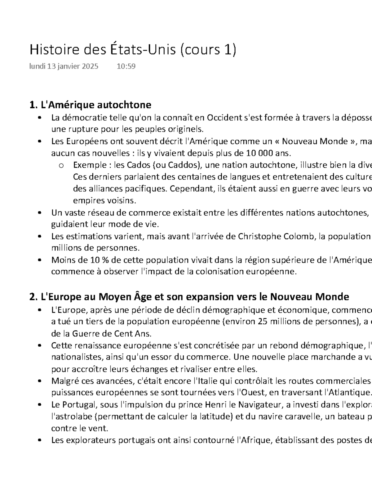 Histoire des États-Unis : Cours 1 - Analyse des Peuples Autochtones et ...