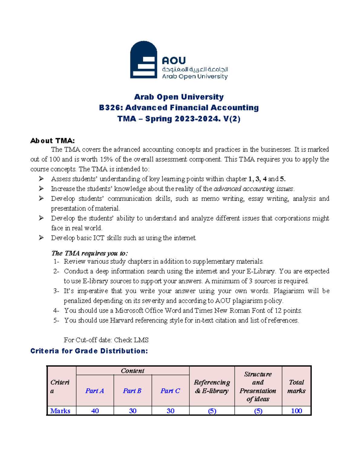 B326 TMA Final Exam 2023-2024: Advanced Financial Accounting Guide ...
