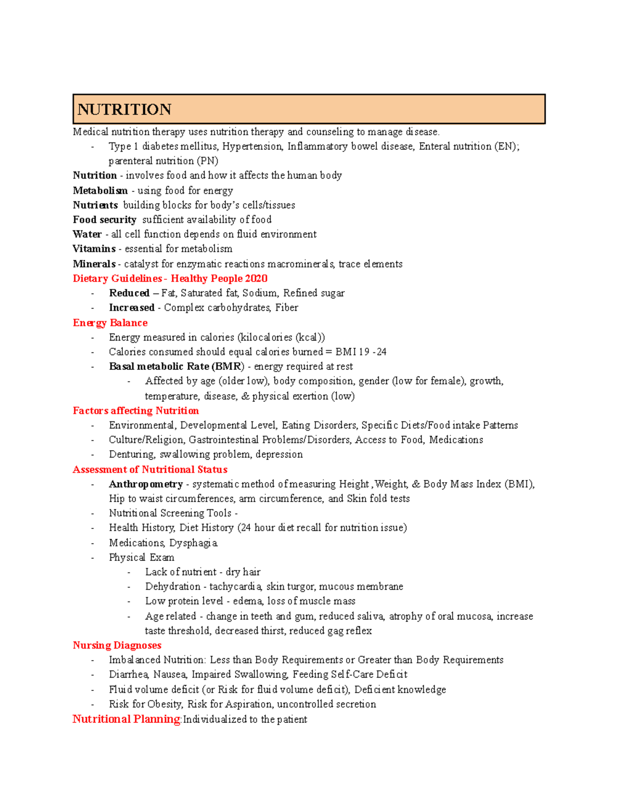226 Nutrition and Medication: Key Concepts and Guidelines - Studocu