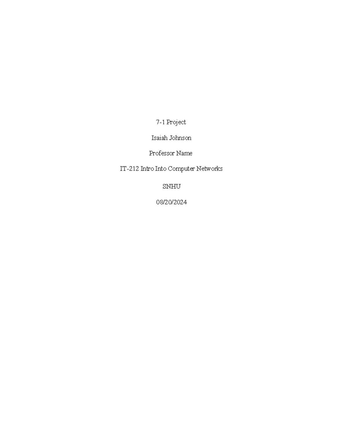 IT 212 Final Project: Network Infrastructure Design for Fayetteville ...