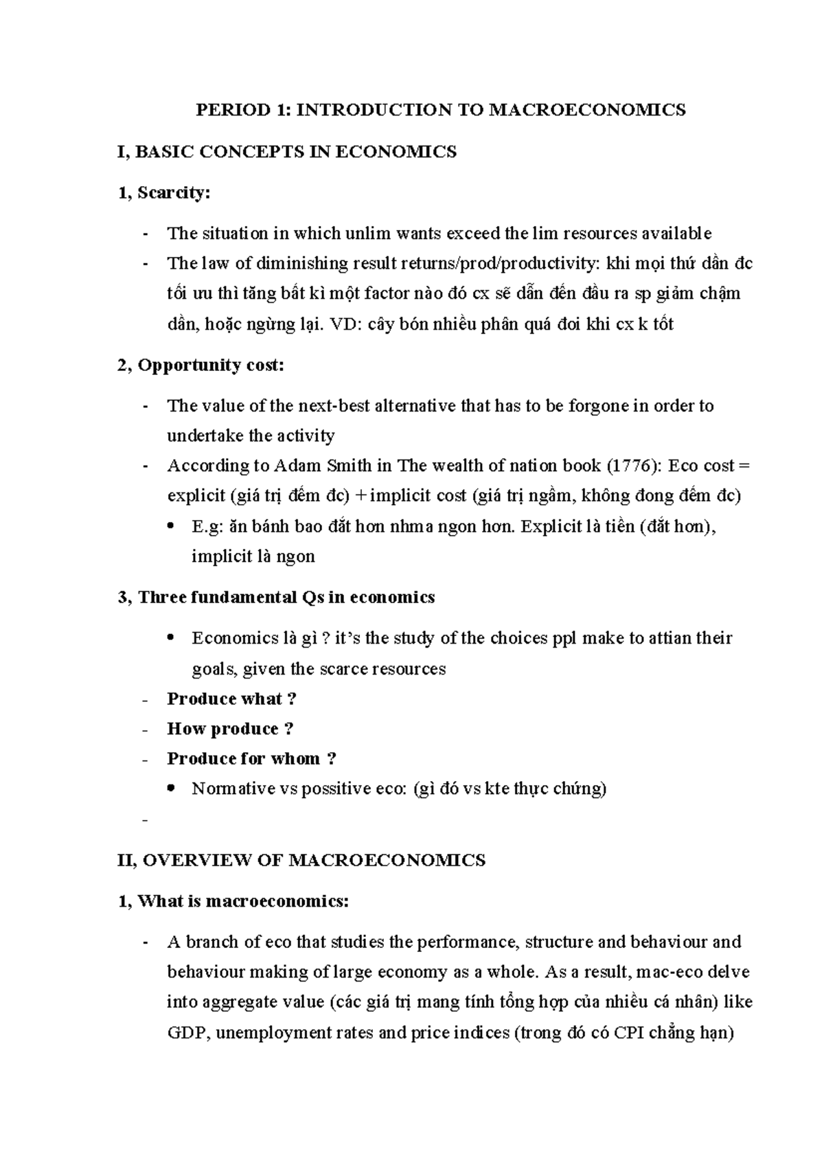 Chapter 1: Introduction to Macroeconomics I - Key Concepts and Overview ...