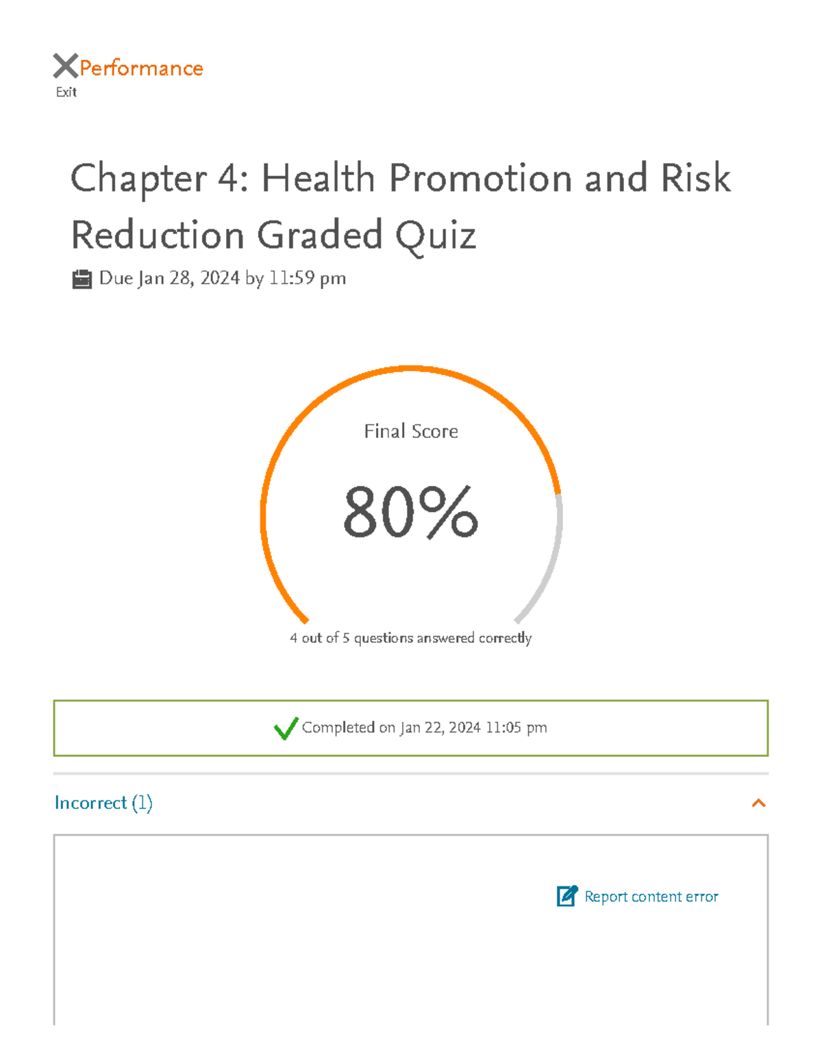 444 Sherpath Health Promotion & Risk Reduction Graded Quiz Notes - Studocu